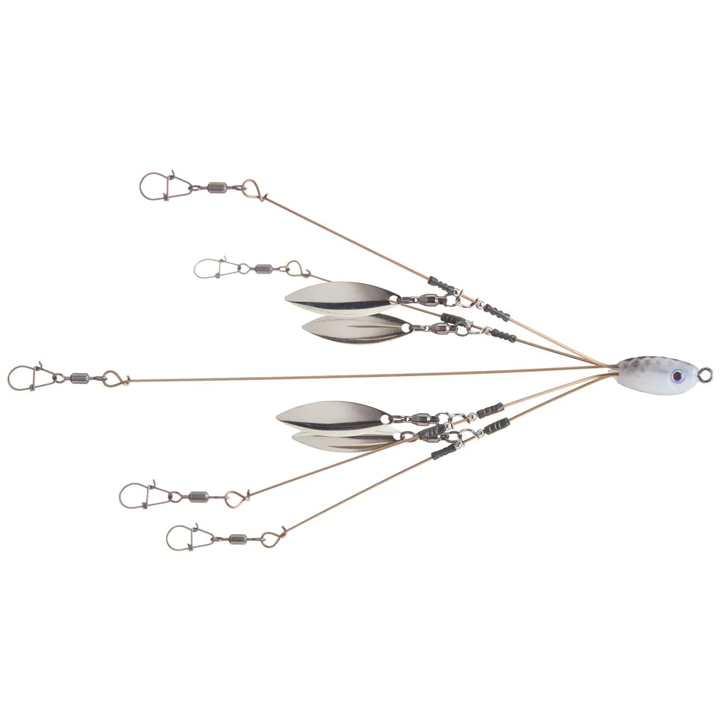 Hog Farmer Tactical Bassin Mini 5 Wire 4 Blade Rig - Premium Fishing Lure for Bass, Trout, and Walleye - Perfect for Freshwater and Saltwater Fishing Trips