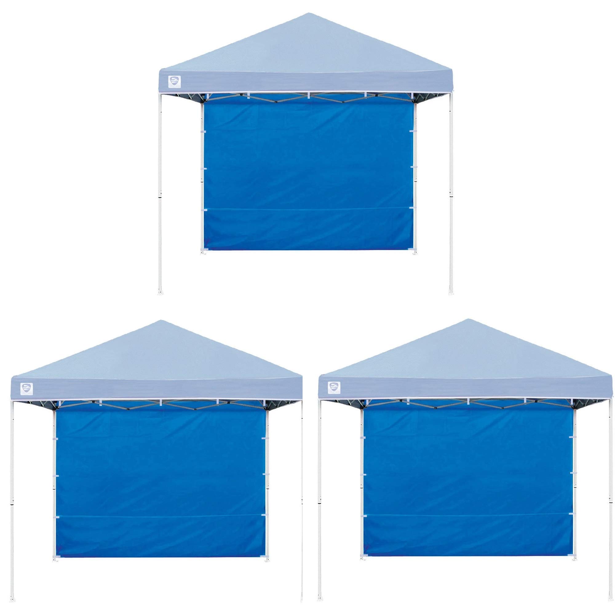 Z Shade 10ft Blue Everest Instant Canopy Tent with Taffeta Sidewalls (3-Pack) - Perfect for Outdoor Events, Camping, Beach Parties & Backyard Gatherings
