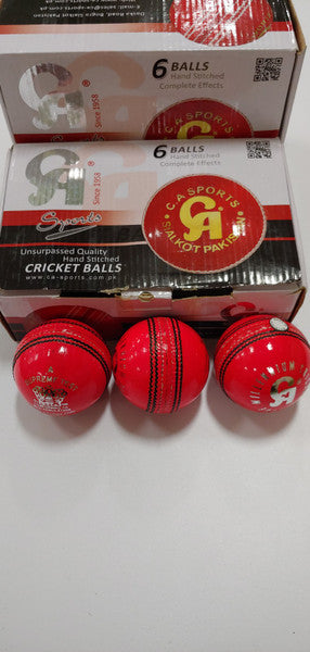 CA Supreme Test Cricket Ball - Pink Senior Size (Pack of 1) | Official Match Ball for Competitive Cricket Games & Practice Sessions