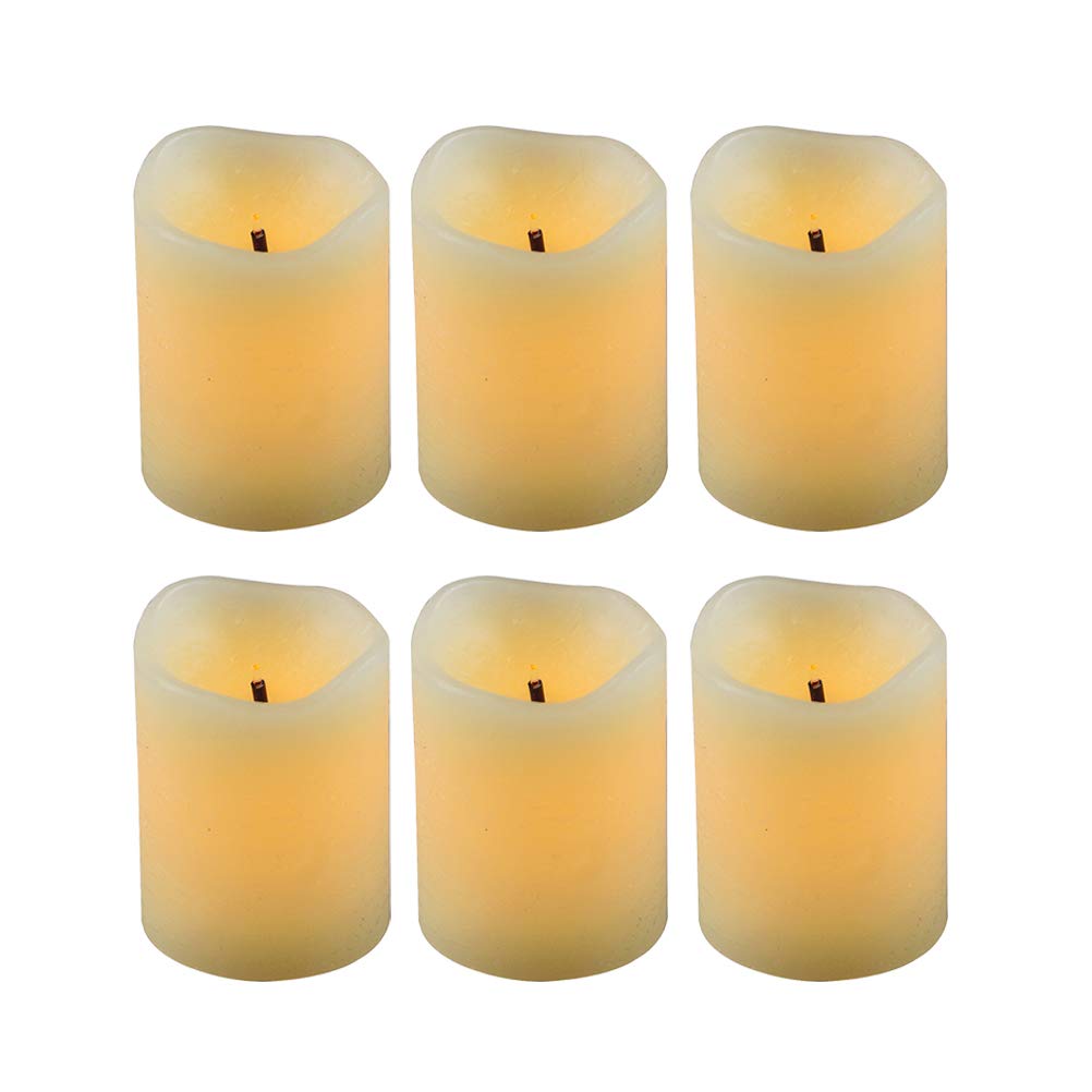 Uonlytech 6-Pack Romantic Waterproof Solar LED Flameless Candles - Smokeless Battery-Operated Tea Lights for Home Decor, Wedding, Party & Outdoor Use (White)