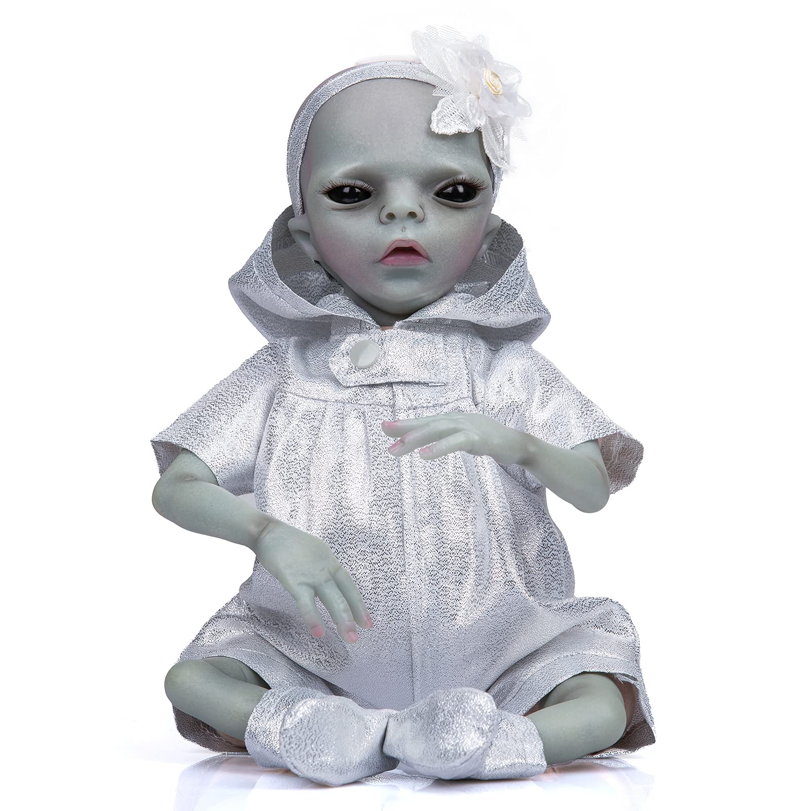 Anano Reborn Baby Dolls 14 Inch Realistic Weighted Silicone Alien Newborn Doll - Intelligent Being Baby Toy for Kids Age 3+ | Unique Gift for Sci-Fi Lovers & Collectors