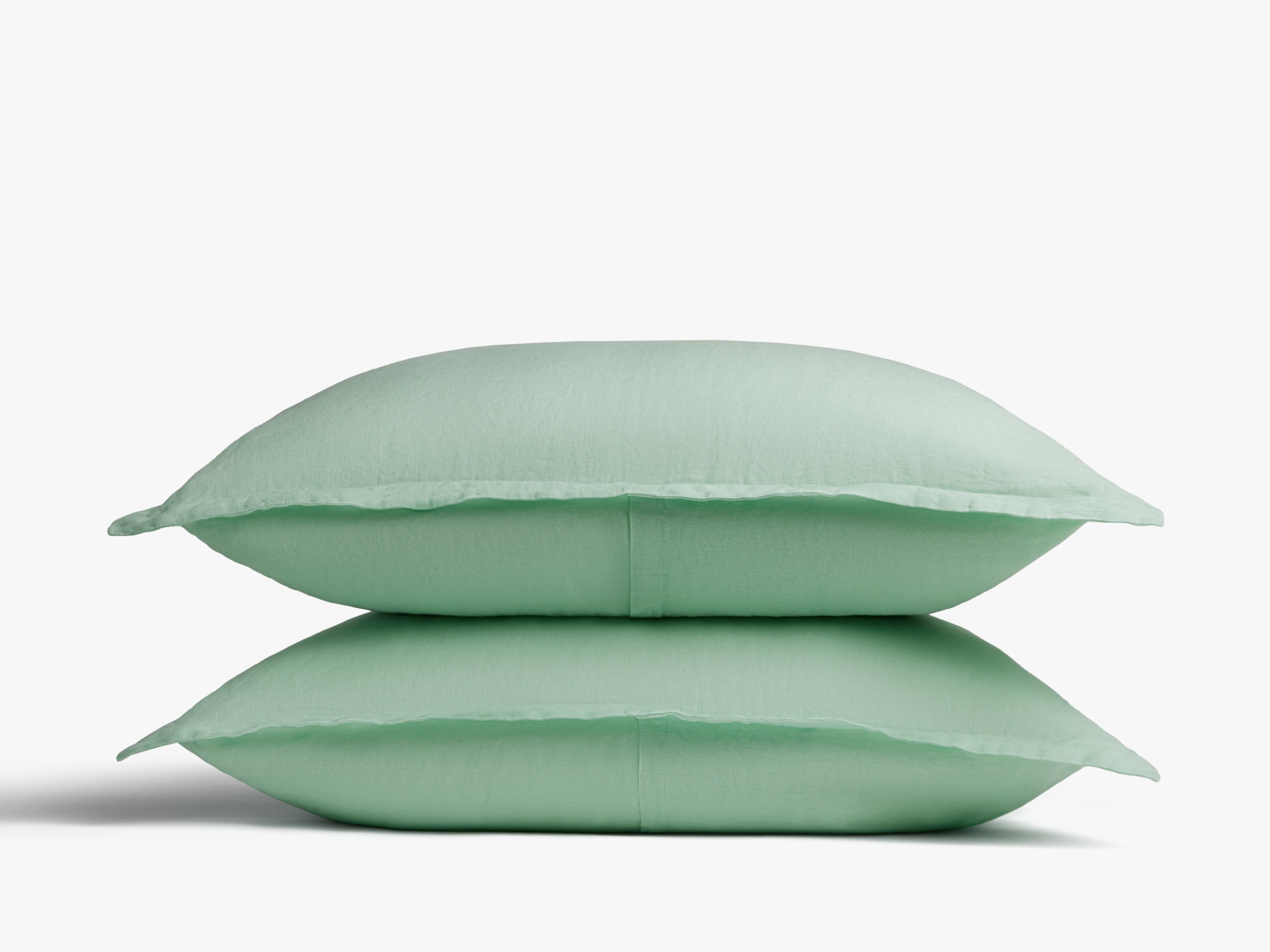 le FLEUR* Premium Linen Sham Set - Jade Green Color - Luxury Bedding for Master Bedroom & Guest Room - Breathable & Soft Pillow Covers for Comfortable Sleep