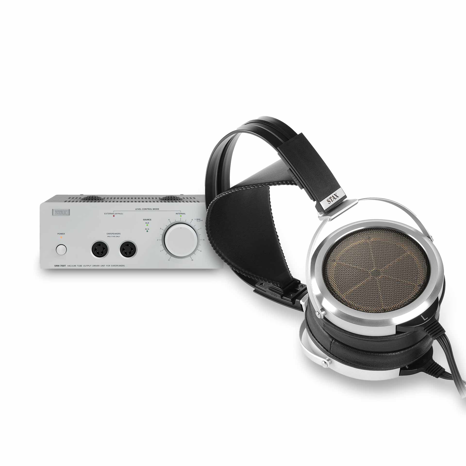 STAX SR-009S Electrostatic Headphones + SRM-700T/SRM-700S Amplifier Bundle - Premium Audiophile Studio Headphone System for Music Production & Critical Listening
