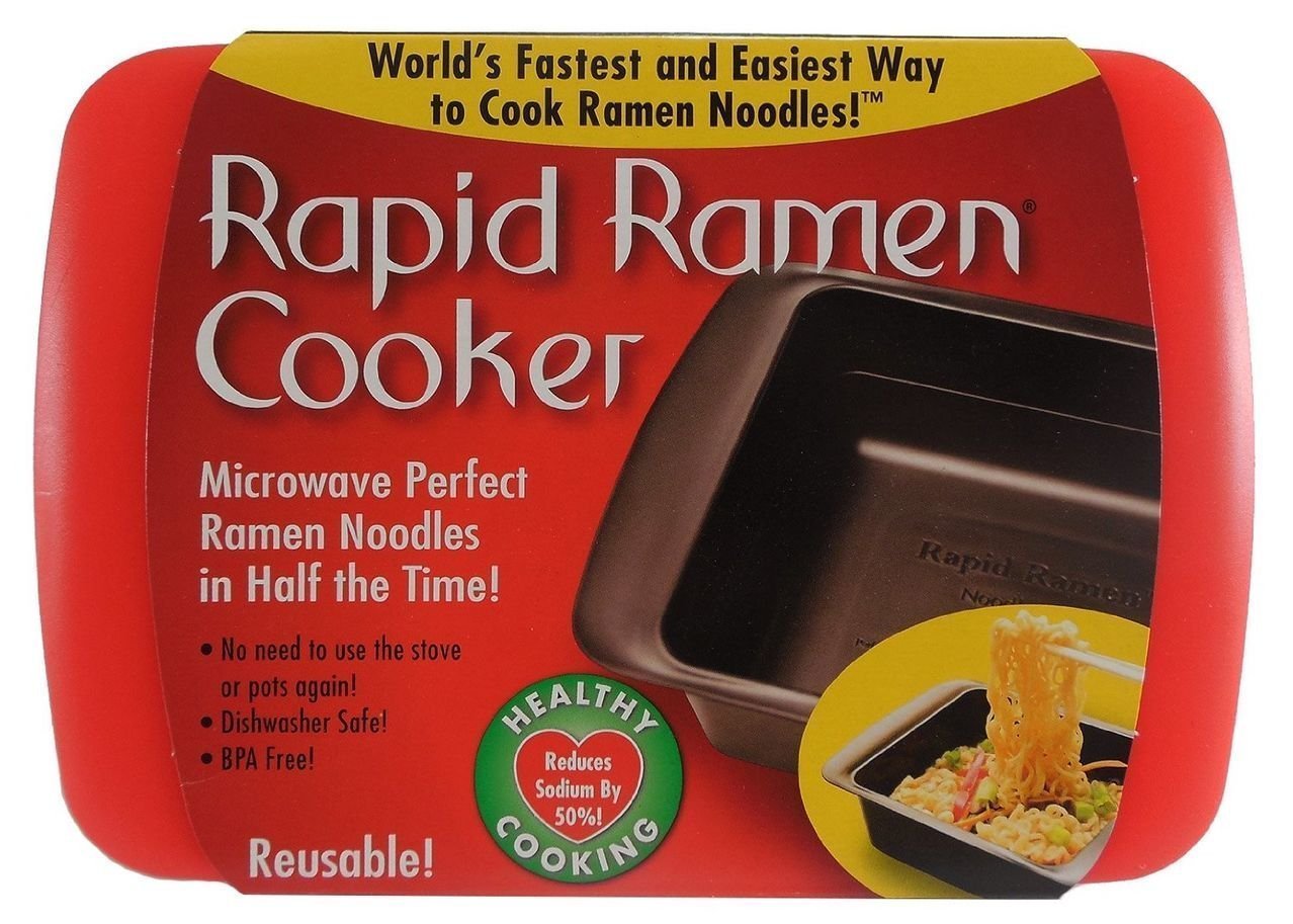 Rapid Ramen Cooker - 3-Minute Microwave Noodle Cooker, BPA-Free & Dishwasher Safe (Red, 1-Pack) - Perfect for Dorm Rooms, Office Lunches & Quick Meals