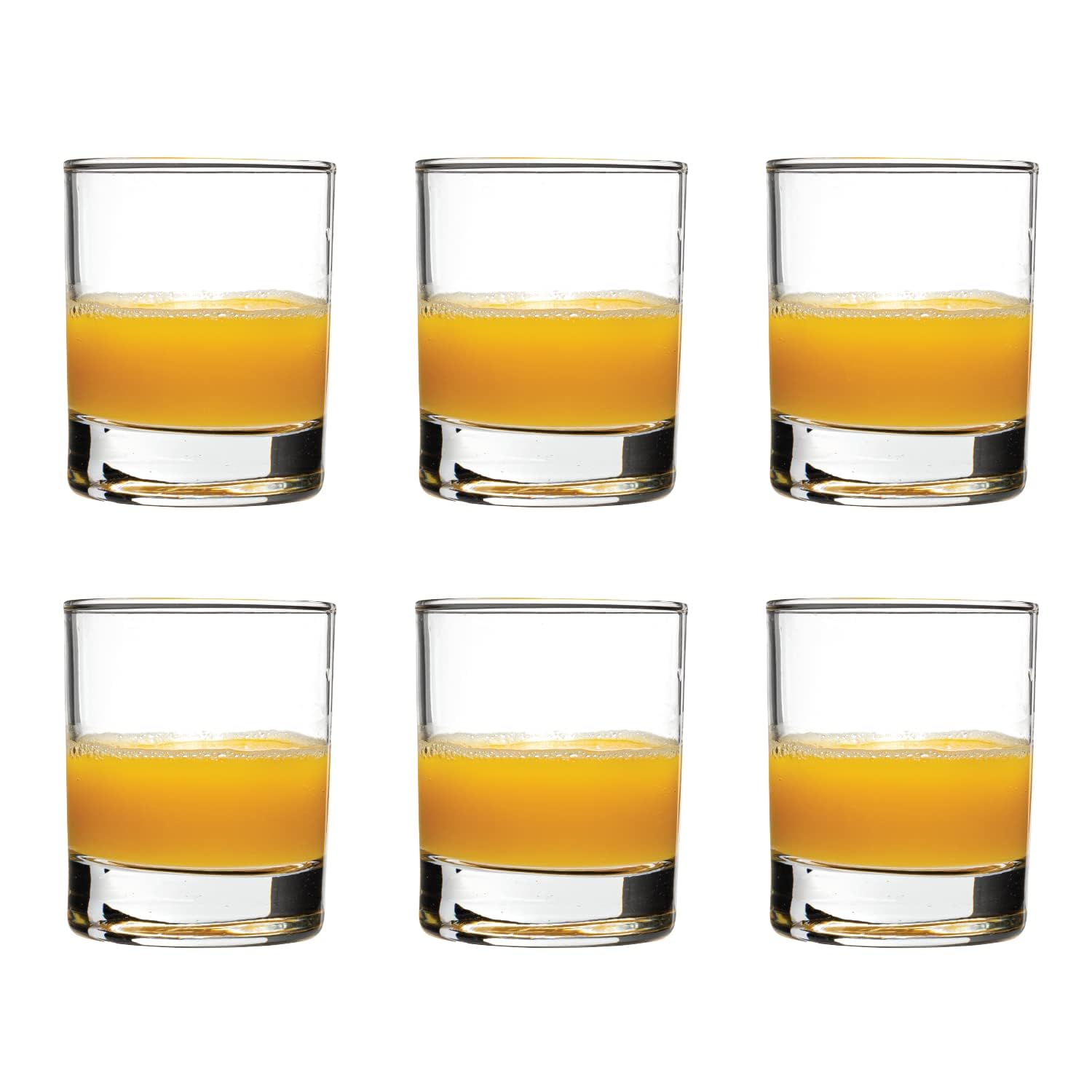 Vikko 6-Pack 5.2oz Thick & Durable Juice Glasses for Kids - Heavy Base Small Drinking Cups for Juice, Milk, Smoothies - Perfect for Breakfast, Kids Parties & Family Gatherings