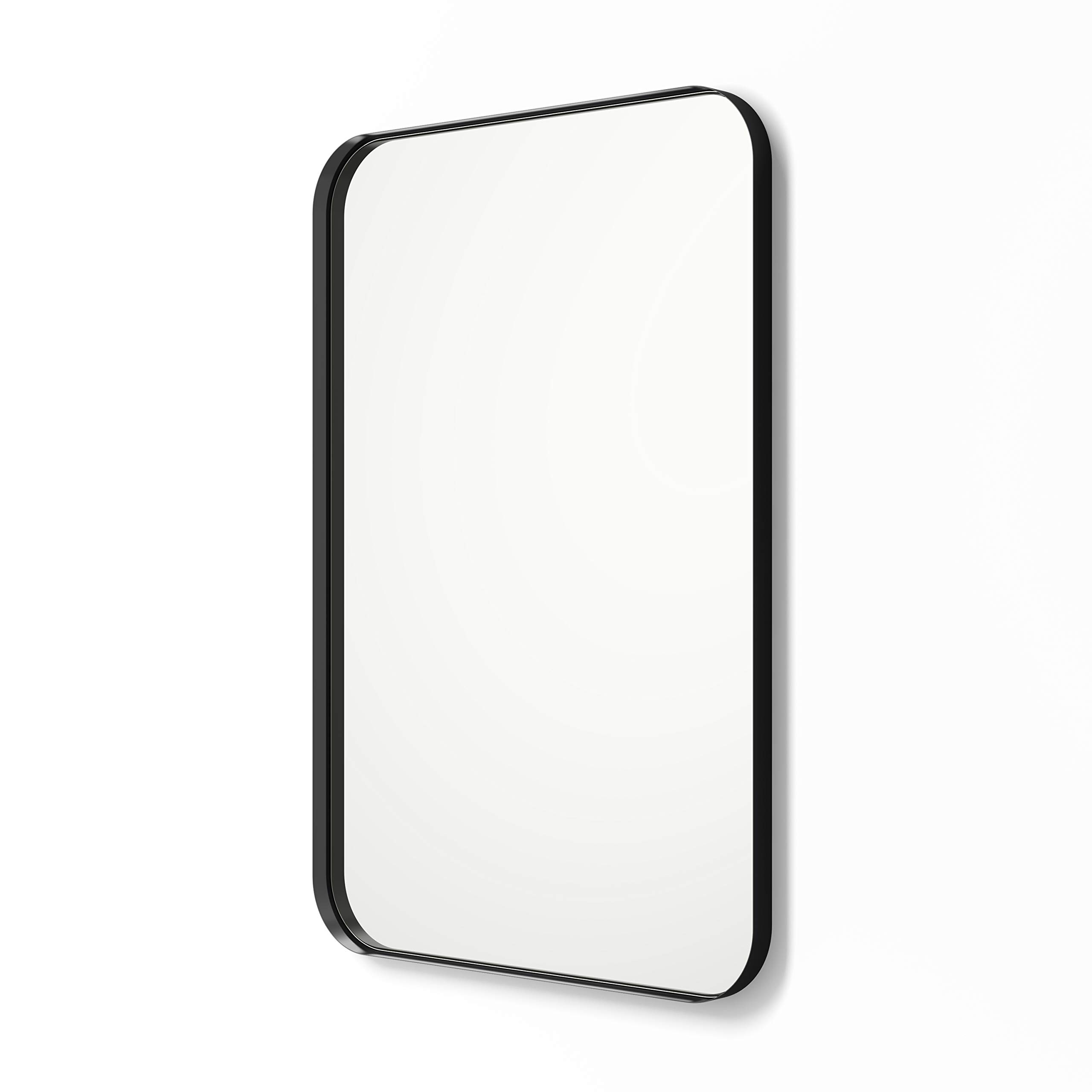 Better Bevel Wall Mirror - Black Metal Frame Bathroom Vanity Mirror 24