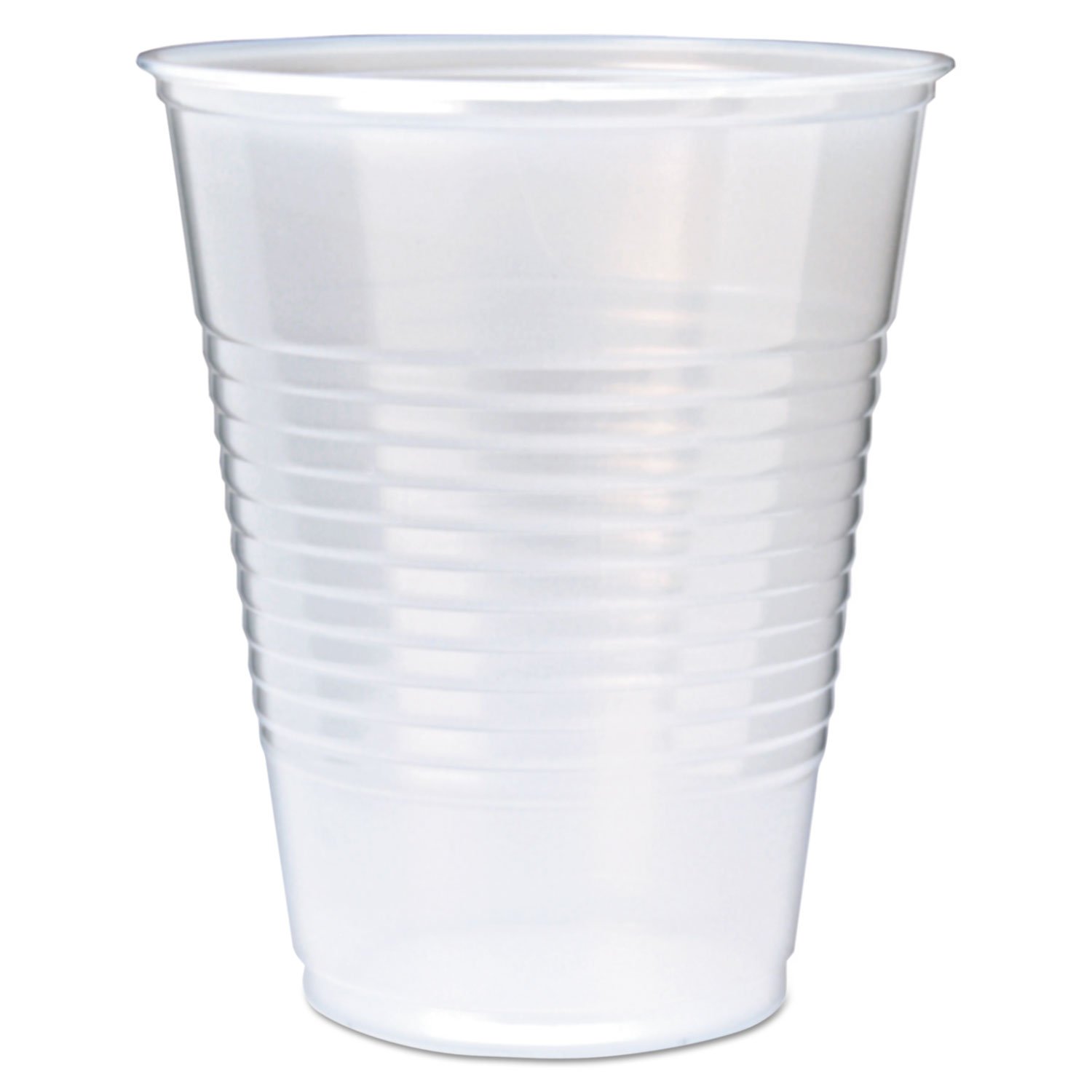 FABRI-KAL RK12 Clear 12oz Ribbed Cold Drink Cups - 50 Cups per Sleeve, 20 Sleeves per Carton - Perfect for Parties, Restaurants, and Catering Events