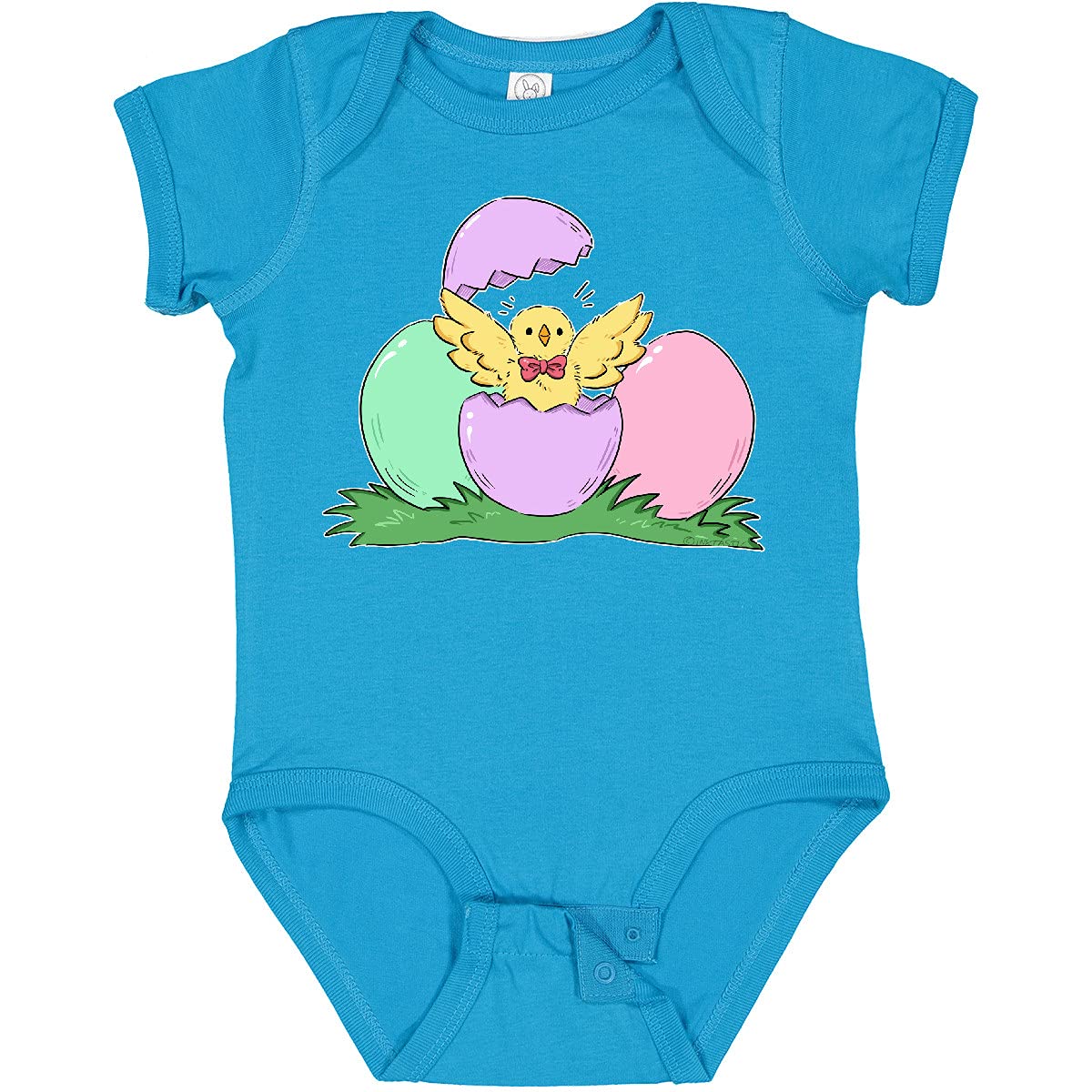 Inktastic Cute Easter Chick Hatching from Egg Baby Bodysuit - Soft Cotton Infant Onesie for Easter Outfits & Spring Photoshoots | Perfect Easter Gift for Newborns & Toddlers