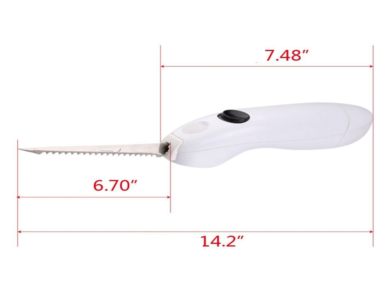 Milex 8V Lithium-Ion Cordless Electric Knife - Rechargeable Battery Powered Kitchen Knife for Slicing Meat, Bread & Vegetables | Perfect for BBQ, Camping & Home Cooking