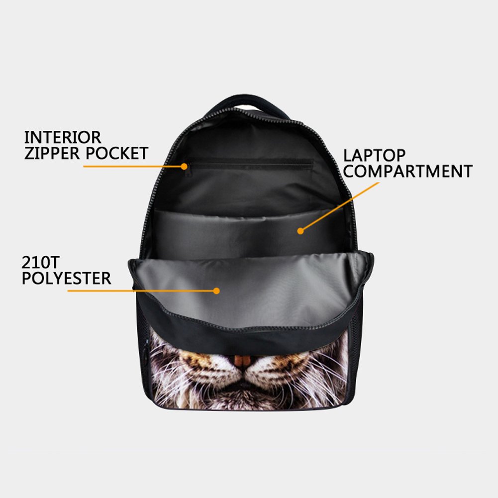 HW Animal School Backpack for Kids - 17 Inch Laptop Bag for School & College