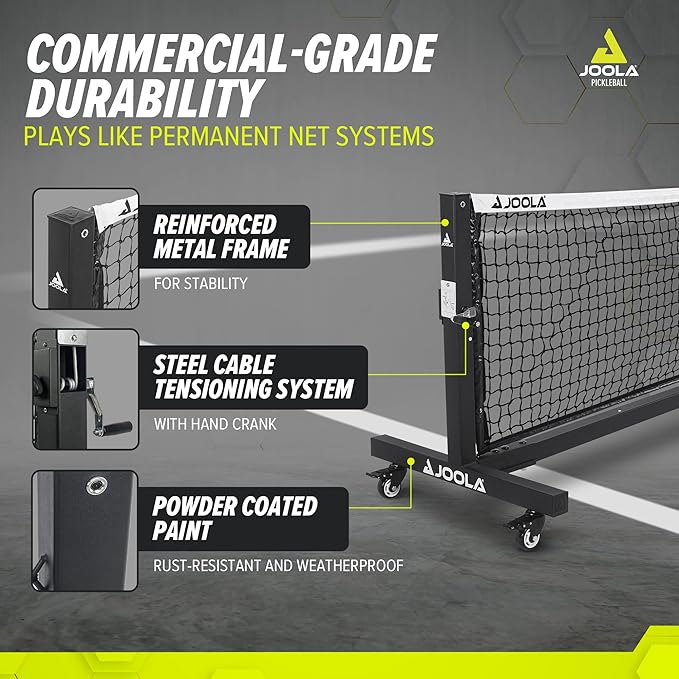JOOLA Pro Pickleball Net - Portable Regulation Size for Outdoor & Indoor Play - Premium Pickleball Equipment for Backyard, Court & Tournament Use