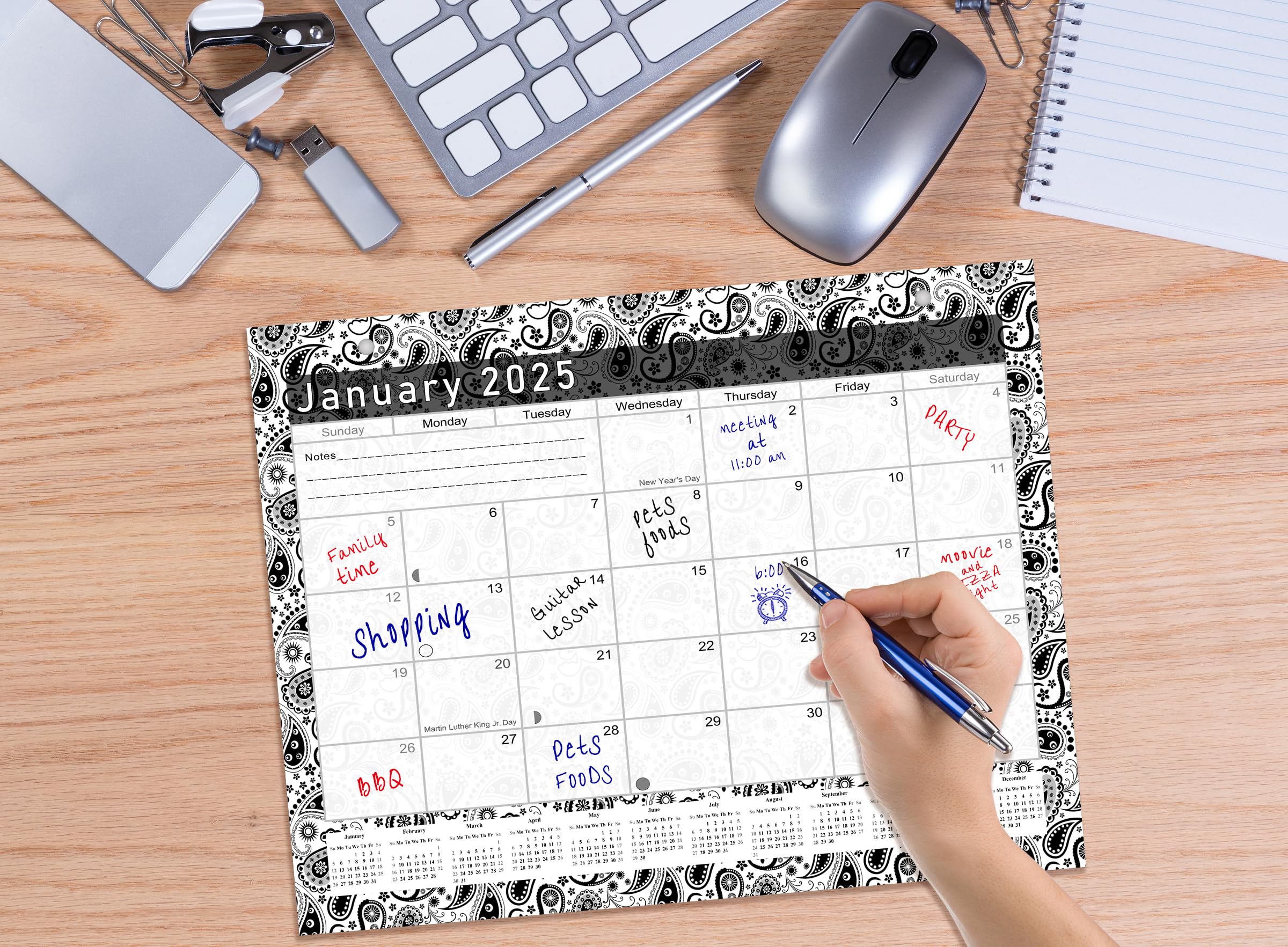 2025 Magnetic Desk Calendar - 12 Month Wall & Desktop Planner with Monthly Layout - Perfect for Office, Home, or School Organization (Edition #11)