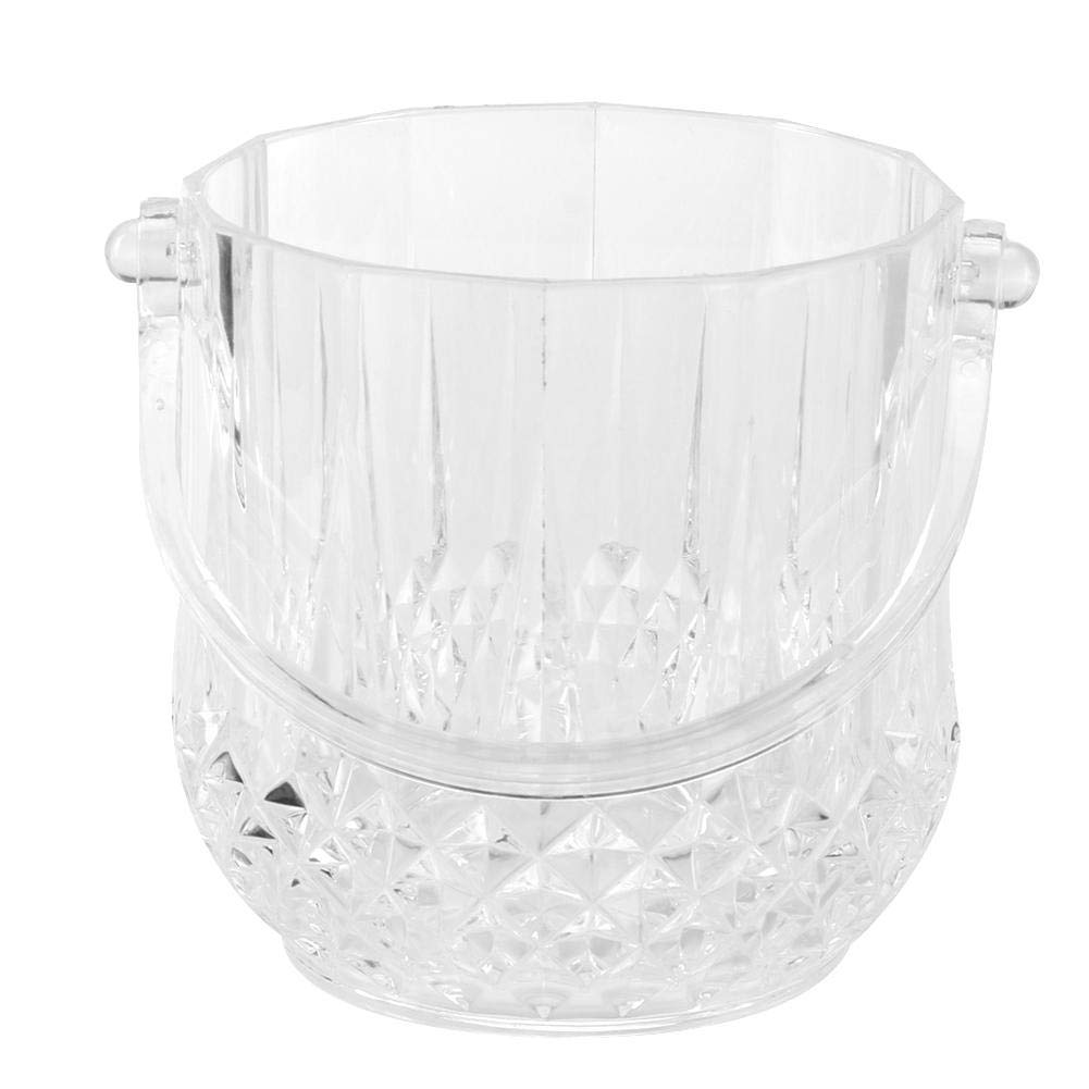 Premium Acrylic Ice Bucket - Crystal Clear Diamond Design for Cocktails, Wine & Beverages | Durable & Stylish Barware for Home, Cafe & Party Use