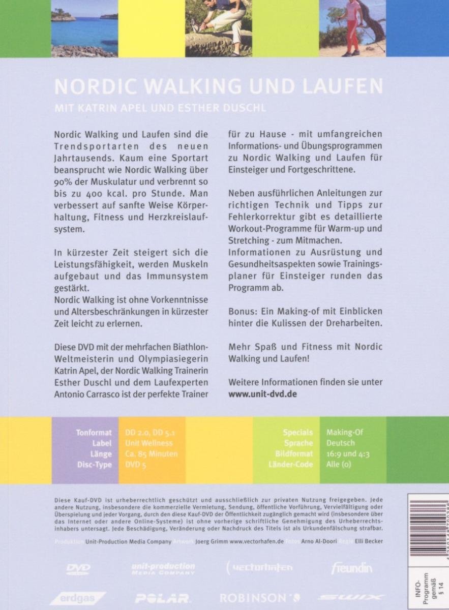 Nordic Walking and Running DVD - Fitness Training Guide for Outdoor Enthusiasts | Perfect for Home Workouts, Cardio Exercise & Weight Loss