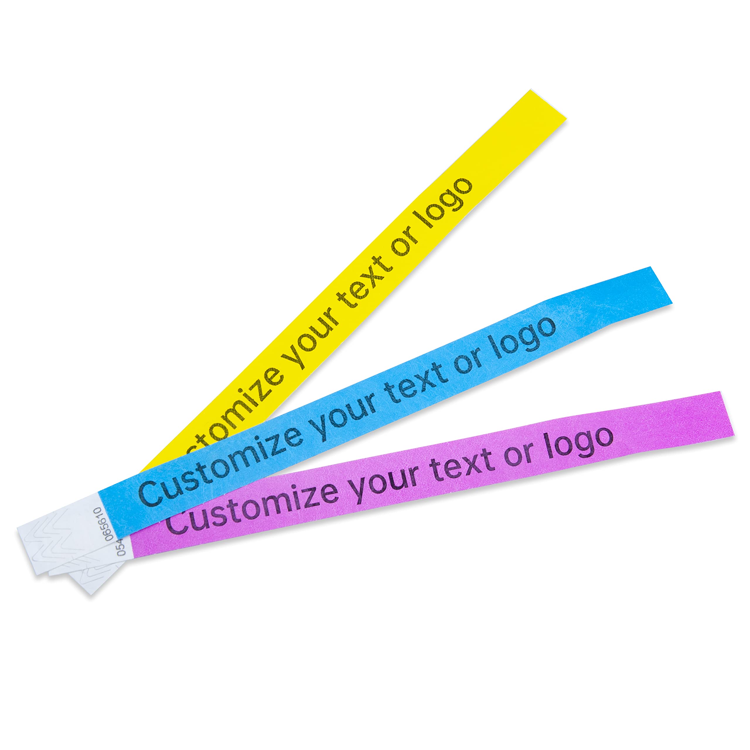 Custom 3/4 Inch Personalized Wristbands for Events - Waterproof, Tearproof, Printable Wrist Straps - Admission Bracelets with Text Customization - Perfect for Concerts, Festivals, Parties and Fundraisers