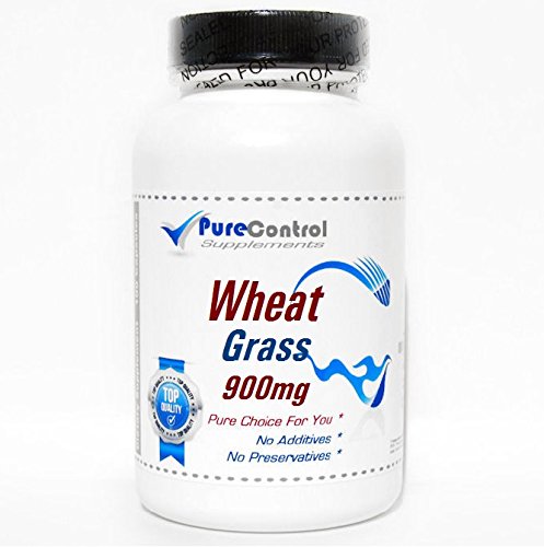 PureControl Supplements Wheat Grass 900mg - 180 Capsules | Organic Superfood Supplement for Detox & Energy Boost | Perfect for Daily Wellness & Immune Support