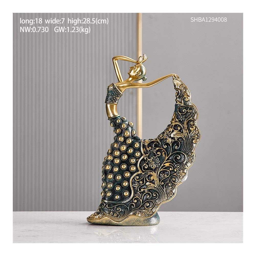 Handmade Resin Sculpture - Elegant Office & Home Decor Statue for Living Room, Bedroom, Desk - Perfect Gift for Dance Lovers (Color A) | Decorative Accent for Modern Interiors & Thoughtful Present