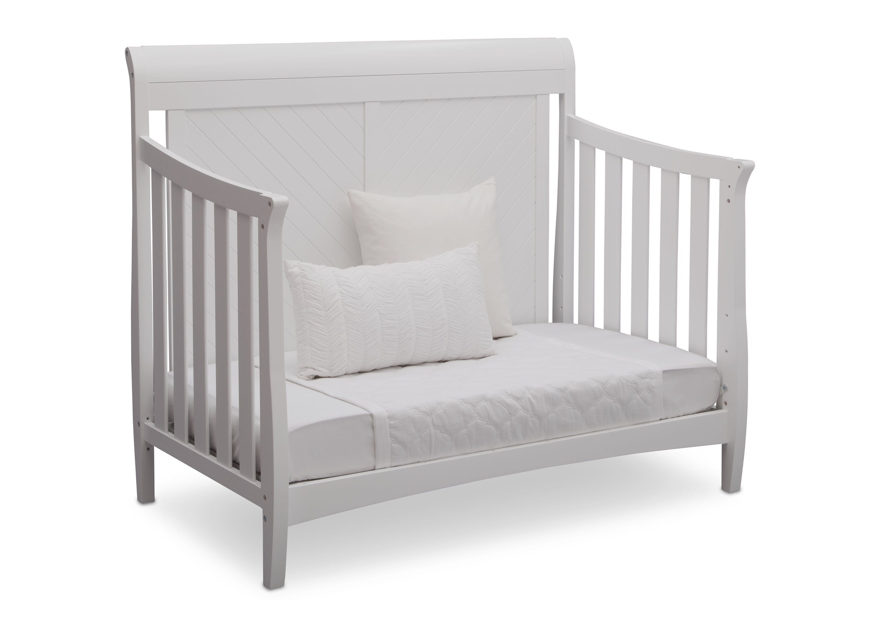 Bennington Elite Sleigh 4-in-1 Convertible Crib - Nursery Bed for Baby to Toddler - Perfect for Modern Nurseries & Daycare Centers