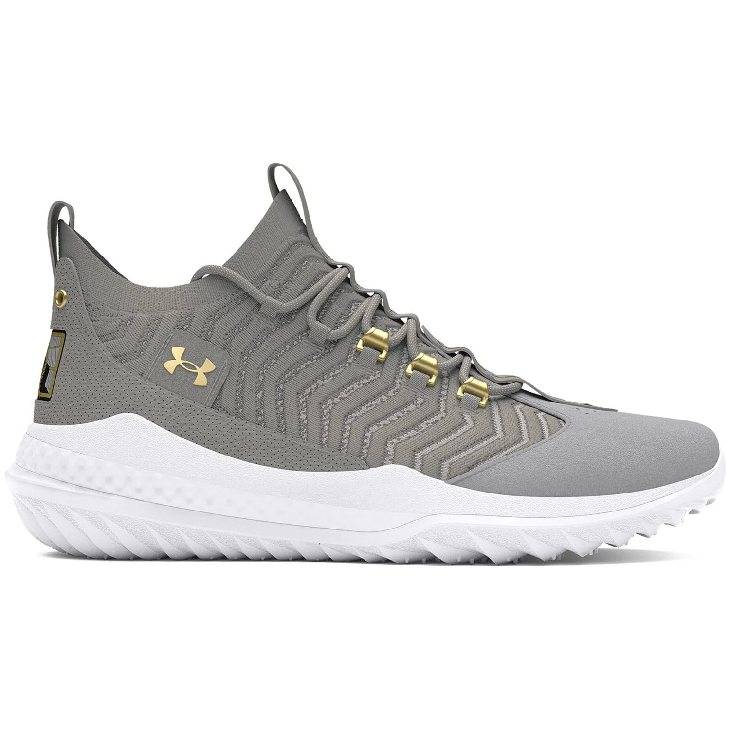 UA Harper 9 Grey Men's Turf Baseball Shoes - Lightweight Cleats for Artificial Grass | Perfect for Training, Games & Field Sports (Model 3027443-100)