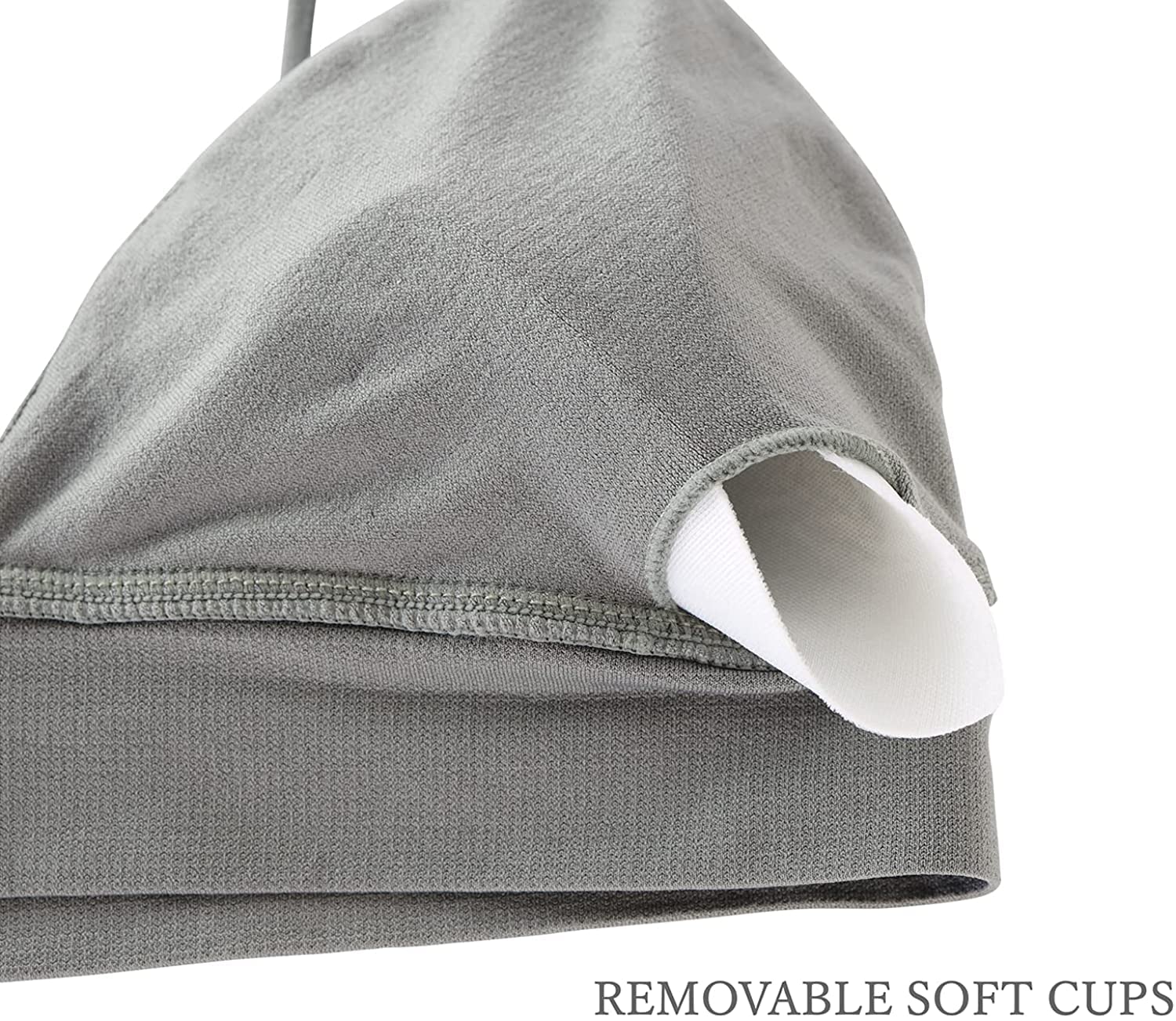 INIBUD Women's Wireless Bralette - Triangle Cups with Removable Padding, Pull-On Design for Comfort | Perfect for Yoga, Lounge & Everyday Wear