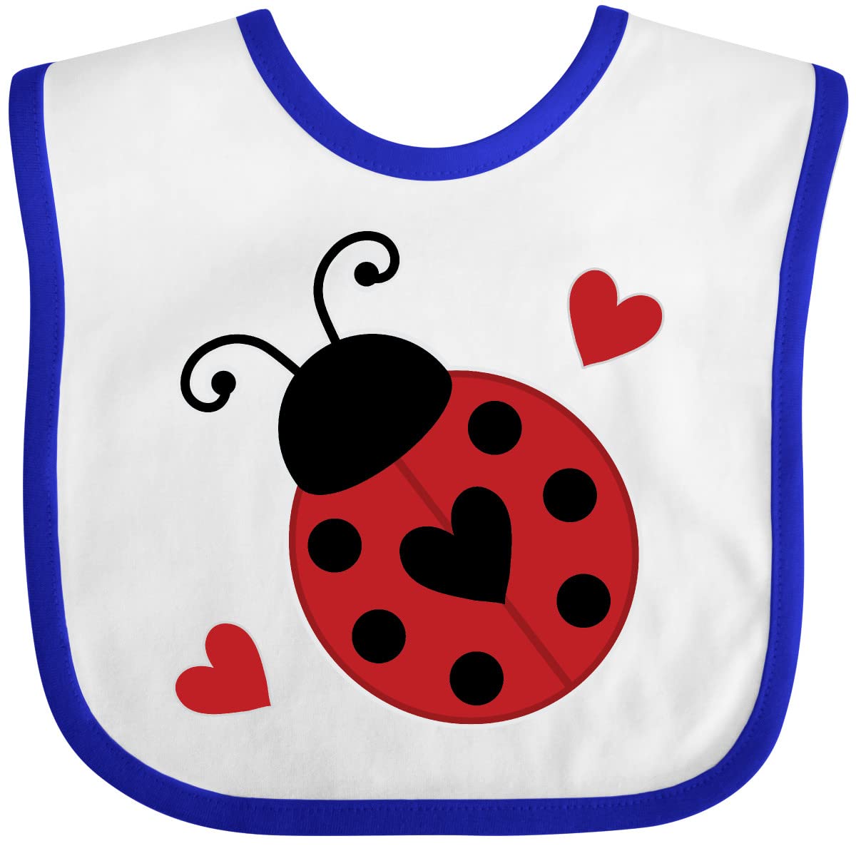 Inktastic Ladybug Lover Red and Black Baby Bib - Cute Drool Bib for Infants, Toddler Feeding, Messy Eating Protection - Perfect for Daycare, Mealtime & Photo Shoots
