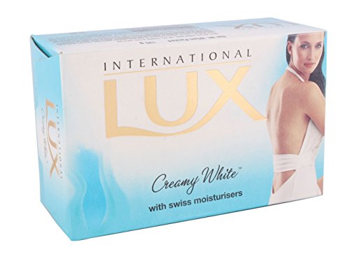 Lux International Soap Bar - Creamy White, 125g, Natural Moisturizing Hand & Body Soap for Dry Skin - Perfect for Daily Bath, Spa & Gift Giving