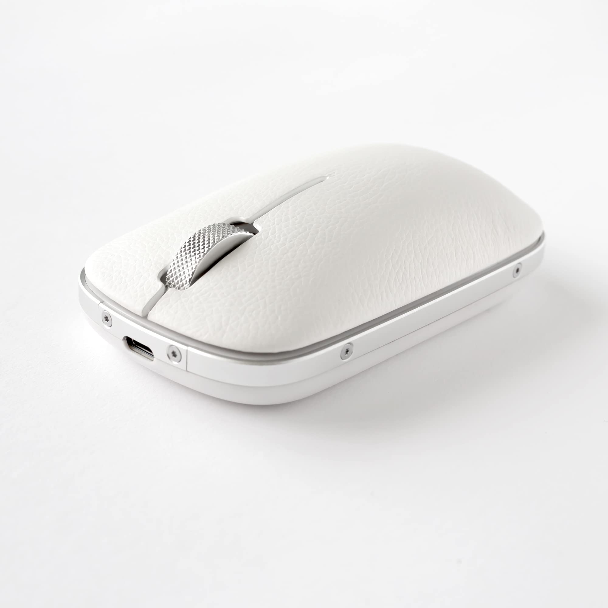 Azio Retro Classic Bluetooth Mouse (Maple) - Wireless Genuine Leather Mouse with Pixart Precision Tracker for Mac, PC, Laptop - Perfect for Office, Home & Travel Use
