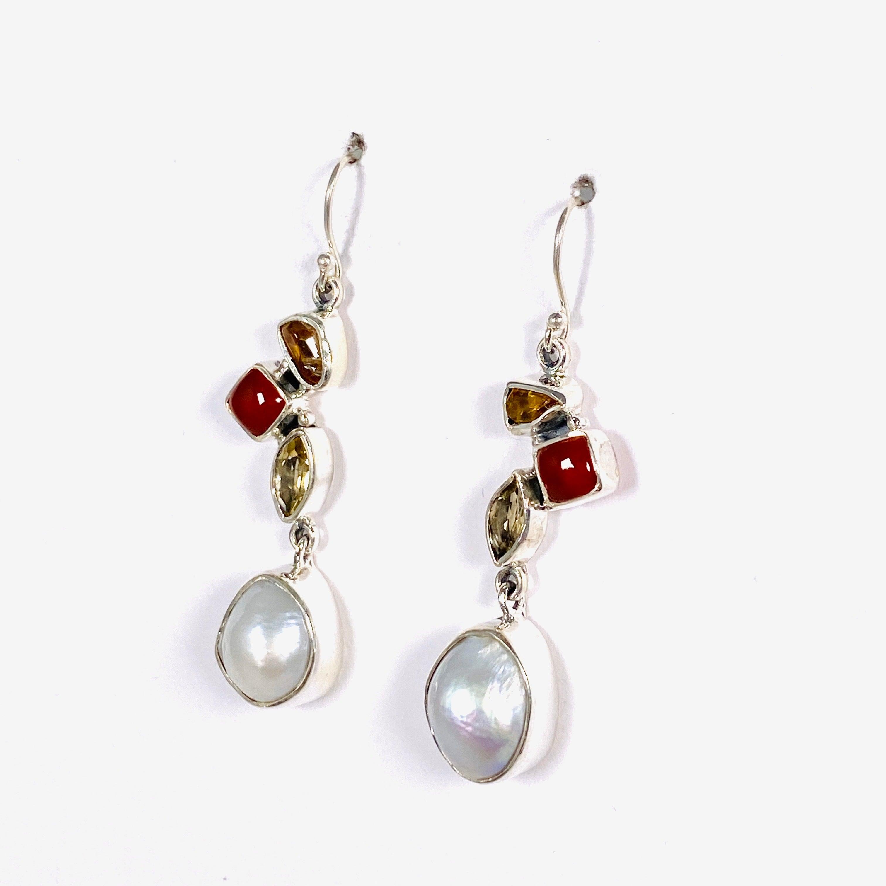 Elegant Pearl Multi-Drop Earrings E2529 - Dainty Fashion Jewelry for Women, Perfect for Weddings, Parties & Special Occasions