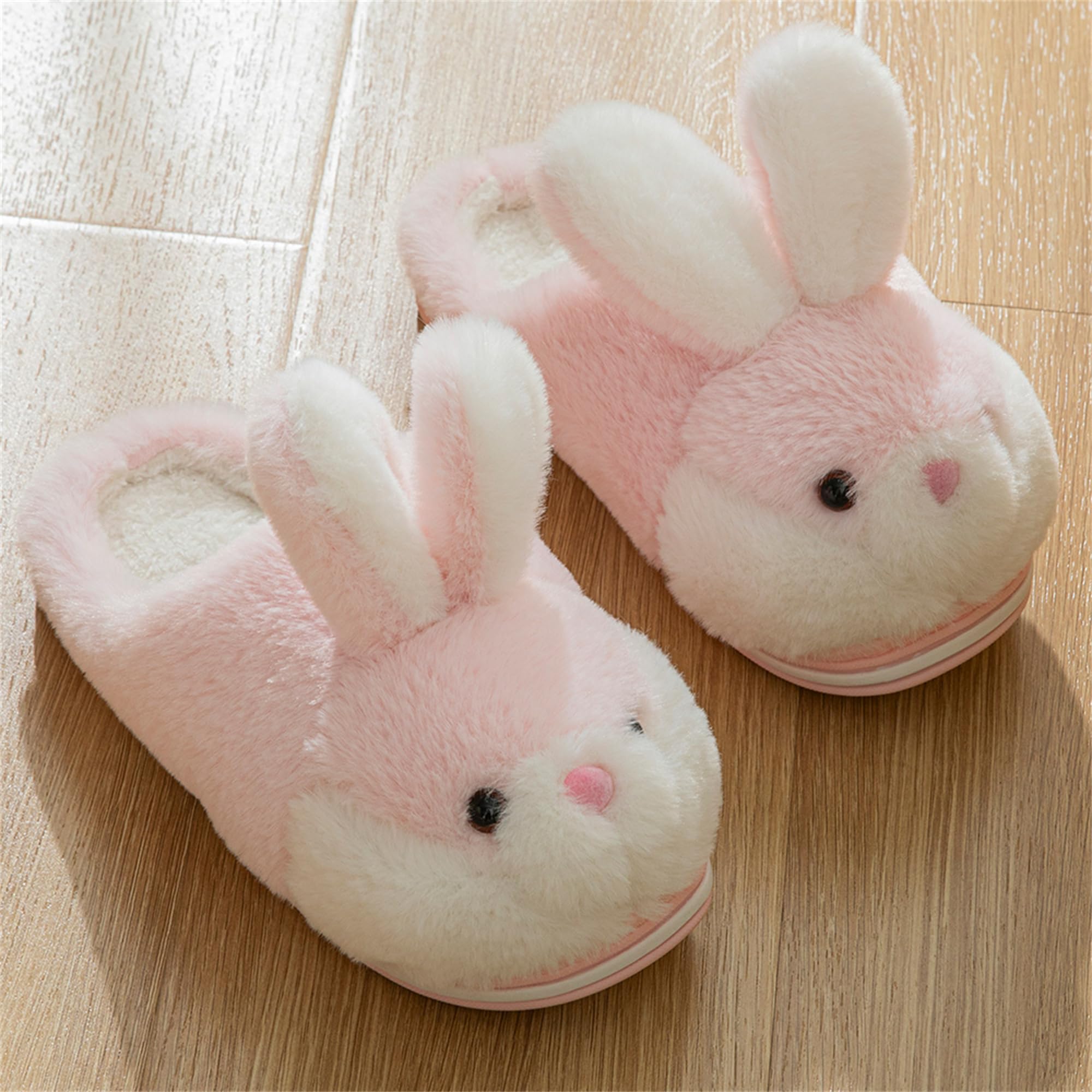 LANFIRE Women's Fuzzy Rabbit Slippers - Cozy Plush Winter House Shoes for Indoor Comfort & Warmth | Perfect for Home, Lounge, and Gift Giving