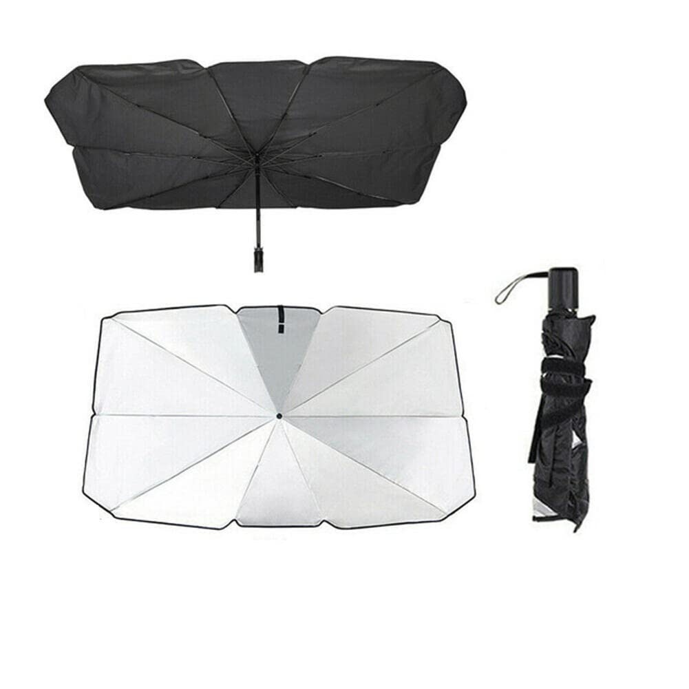 ACGrade Car Windshield Sunshade - Foldable Umbrella Style Sun Shade for Car Windows | Summer Heat Protection & UV Blocking | Perfect for Parking in Direct Sunlight & Temperature Control