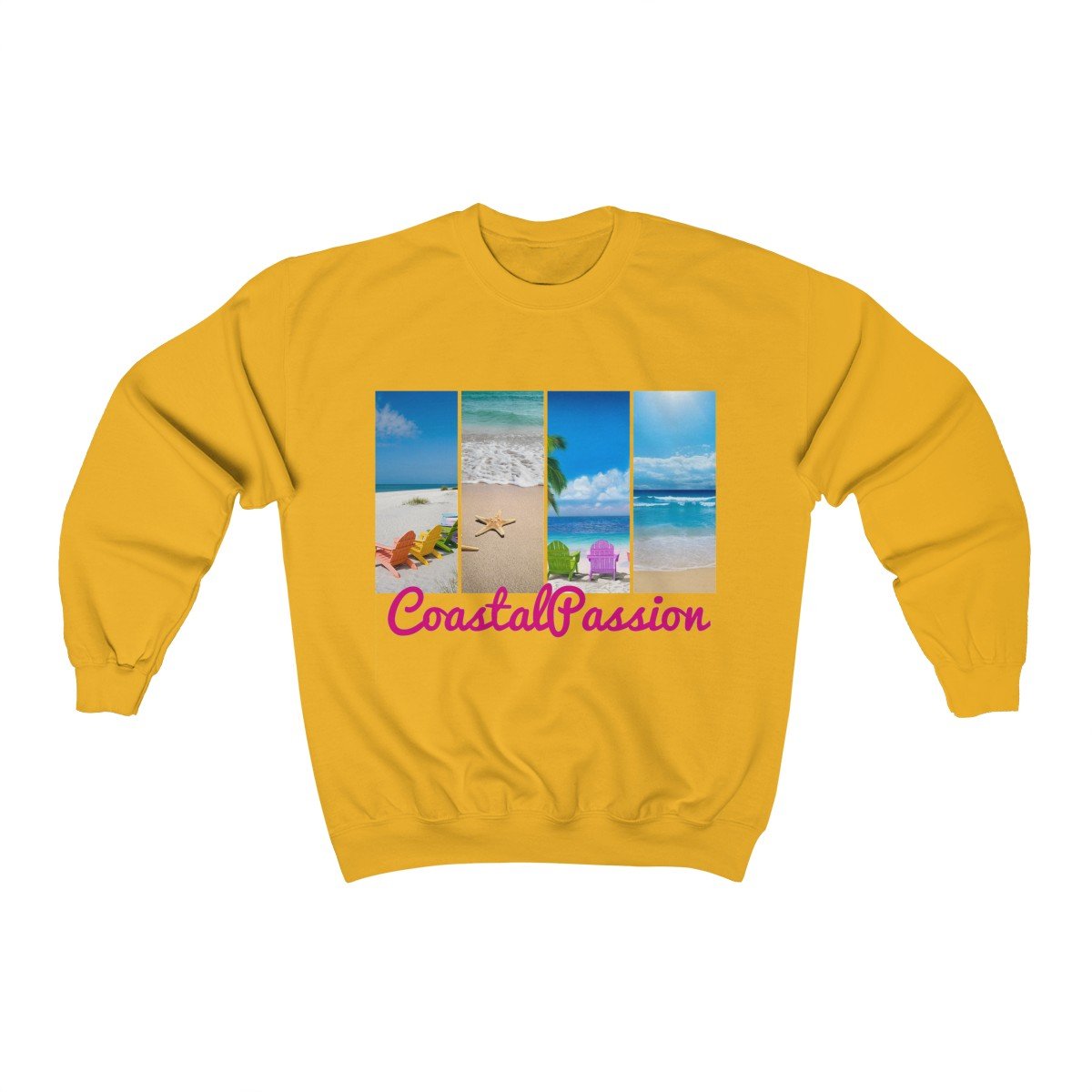 Coastal Passion Sweatshirt - Trendy Oversized Pullover for Women | Soft Cotton Blend | Perfect for Beach Outings, Casual Wear & Cozy Evenings