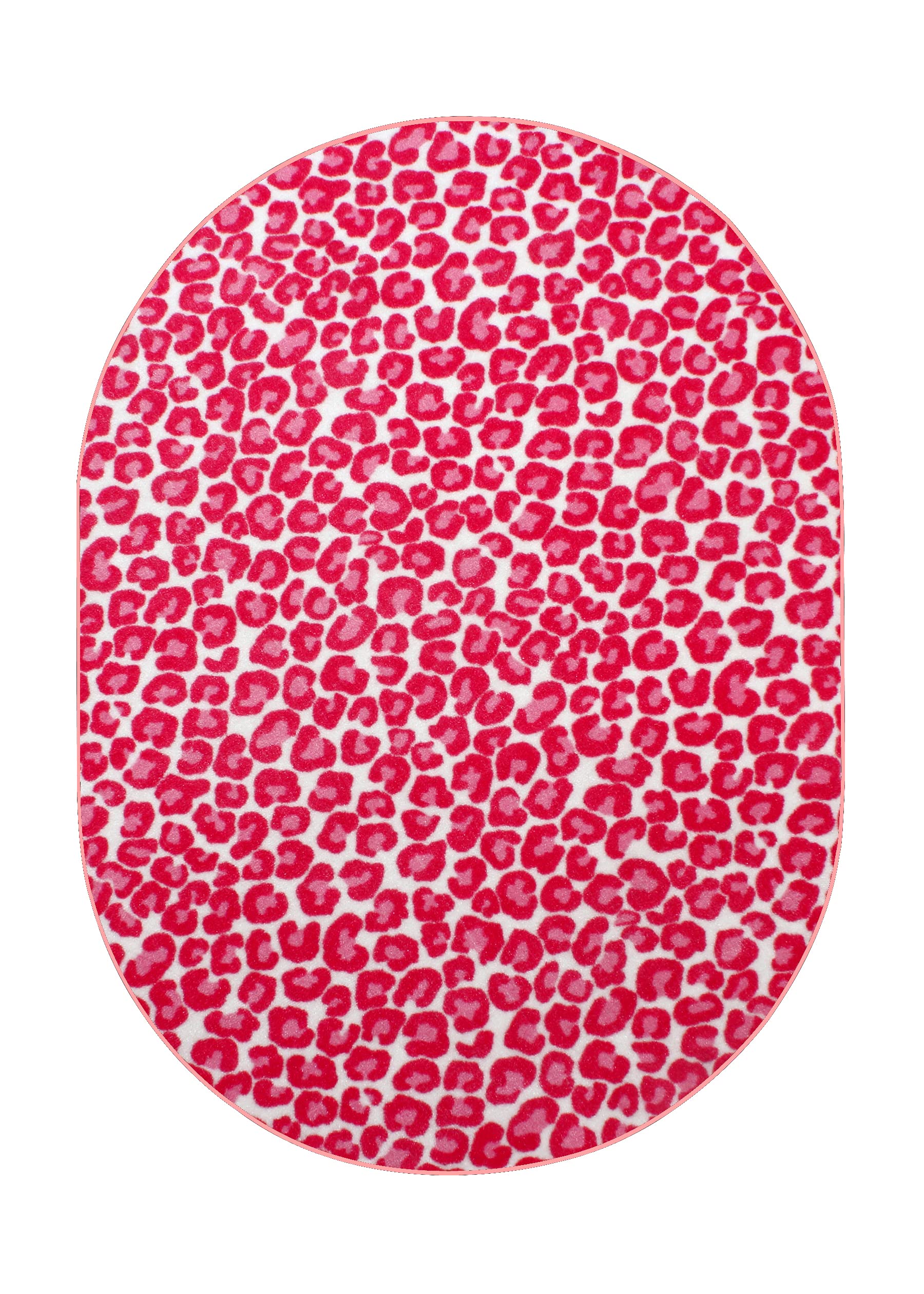 Cheetah Print Area Rug 6' x 8' Oval - Soft Animal Design Indoor Rug for Living Room, Bedroom & Kids Room | Non-Slip Home Decor Carpet with Hang Loose Pattern | Perfect for Cozy Spaces, Play Areas & Modern Interiors