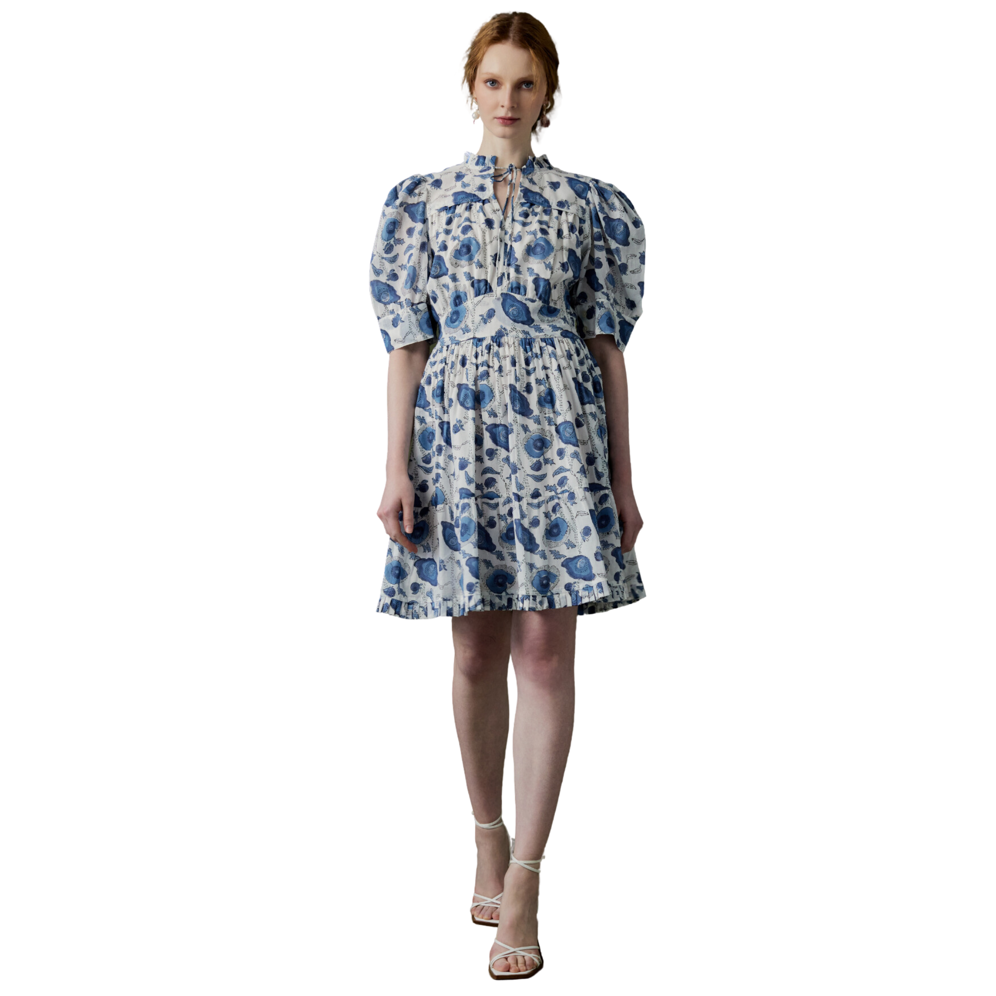 Anuka Floral Print Summer Dress for Women - Blue Flowy Maxi Dress with Pockets | Perfect for Beach Vacations, Weddings & Date Nights