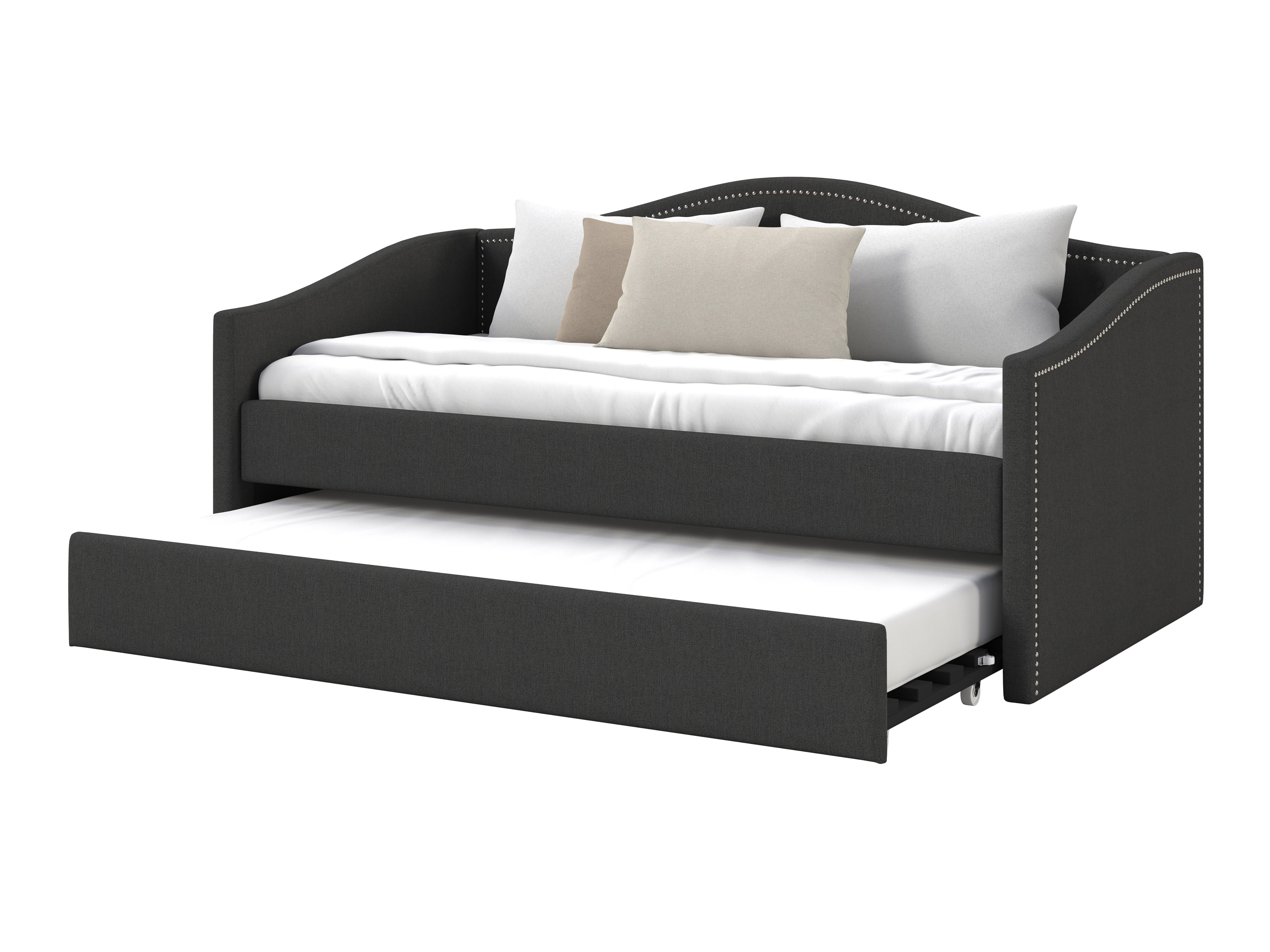 Twin Day Bed with Trundle - Space-Saving Sleeper Solution for Kids, Teens & Guest Rooms - Perfect for Sleepovers, Small Bedrooms & Multi-Purpose Spaces