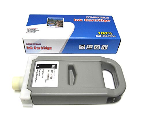 Canon PFI-704 Compatible Ink Cartridge Replacement for IPF8300s/IPF8300 Printer - High Yield Black (PFI704 BK) - Ideal for Office Printing, Large Format Documents & Professional Graphics