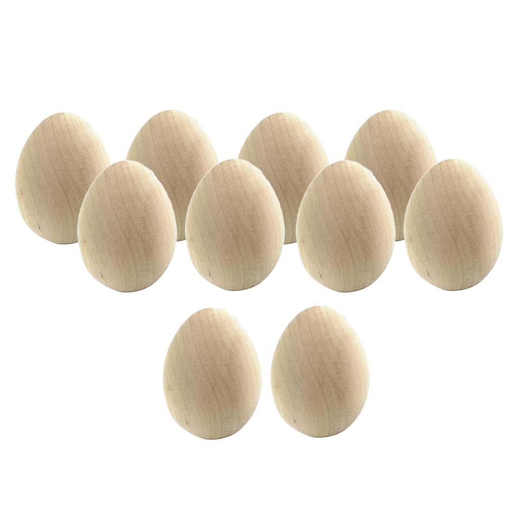 10PCS Hand-Painted Wooden Easter Eggs - DIY Creative Painting Toys for Kids, Easter Decorations & Party Supplies - Perfect for Easter Crafts, Home Decor, and Classroom Activities