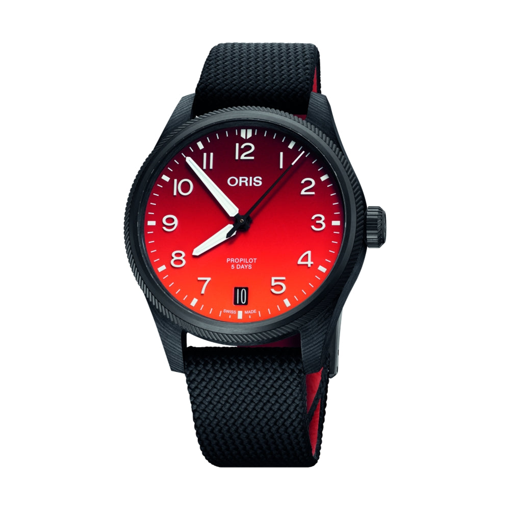 Coulson Limited Edition 41mm Watch - Red Dial with Premium Textile Strap for Men | Perfect for Business, Casual & Outdoor Activities