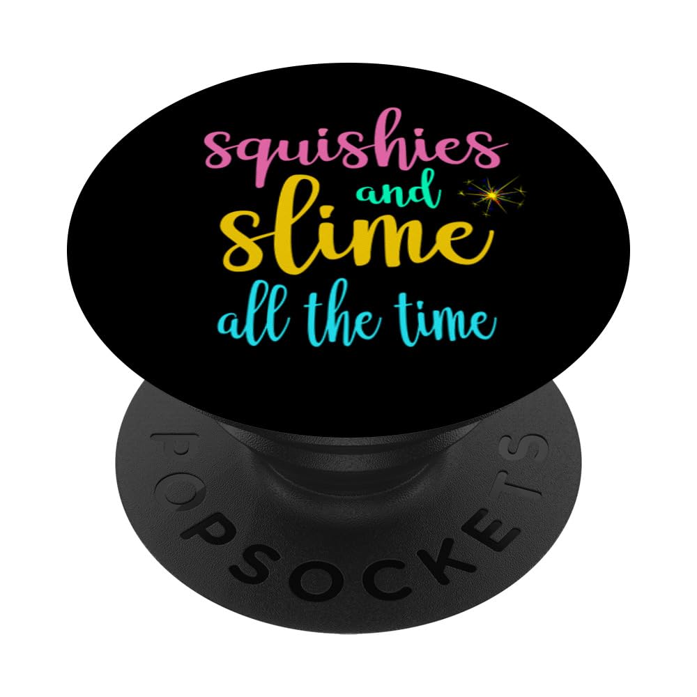 Kids Squishies & Slime Toys - Black PopSockets PopGrip for Girls & Teens Playtime