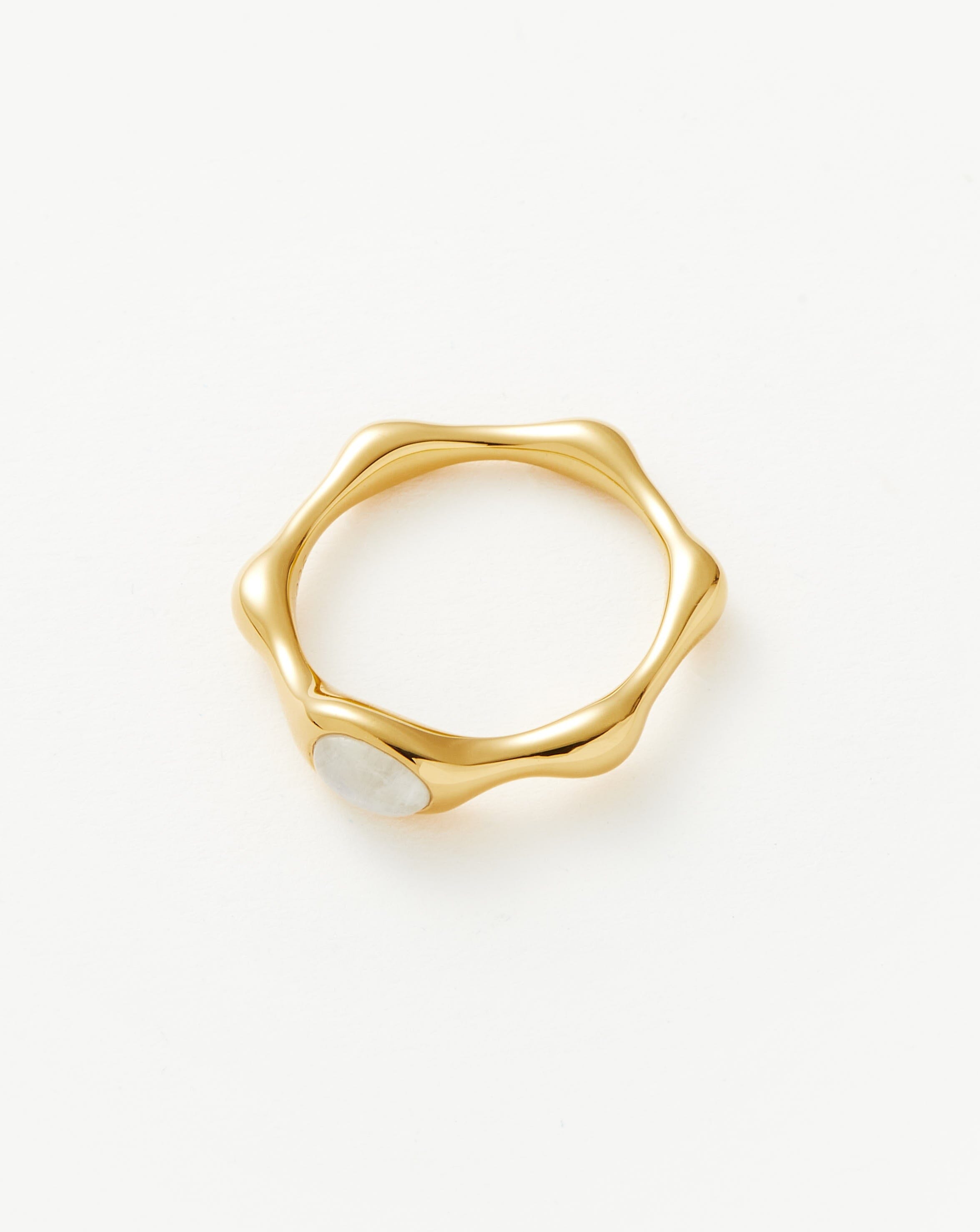 Magma Gemstone Stacking Ring - 18k Recycled Gold Vermeil on Recycled Sterling Silver | Dainty Layering Ring for Women | Perfect Gift for Birthday, Anniversary & Everyday Wear