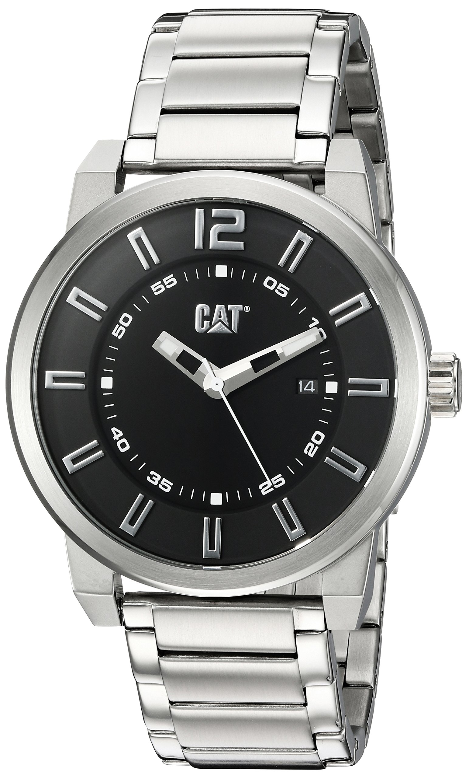 CAT WATCHES Men's 'Hardware' Quartz Stainless Steel Automatic Watch - Silver Tone | Durable Timepiece for Business, Casual & Outdoor Activities