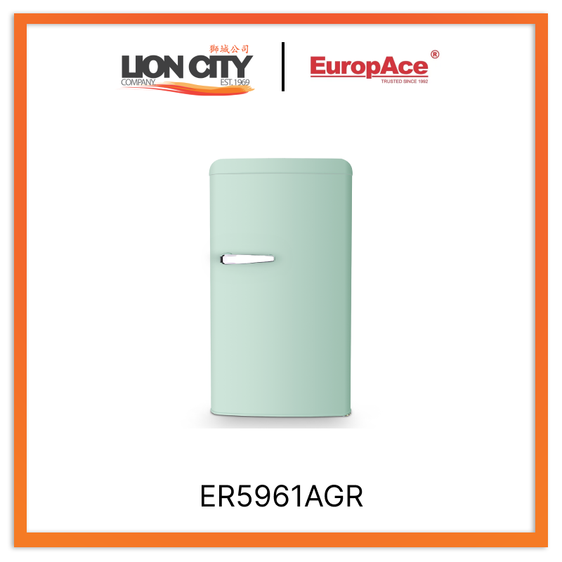 Europace ER5961AGR Retro Mini Fridge 83L Compact Refrigerator - Vintage Style for Home, Office, Dorm & Kitchen | Energy Efficient Cooling Appliance