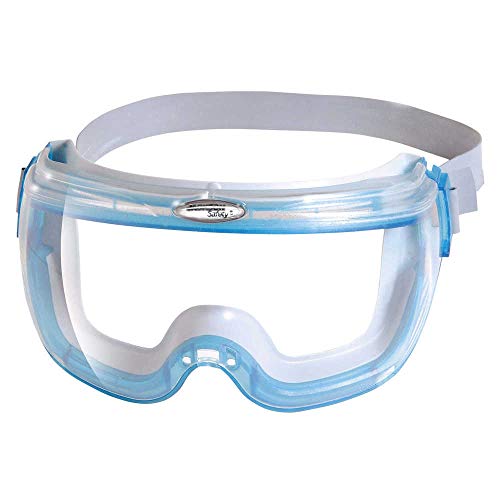 KLEENGUARD V80 Revolution OTG Safety Goggles (14399) - Over-The-Glasses Protective Eyewear with Anti-Fog Clear Lens & Comfort Fit, Blue Frame, 30 Pairs/Case - Ideal for Lab Work, Construction & Industrial Safety
