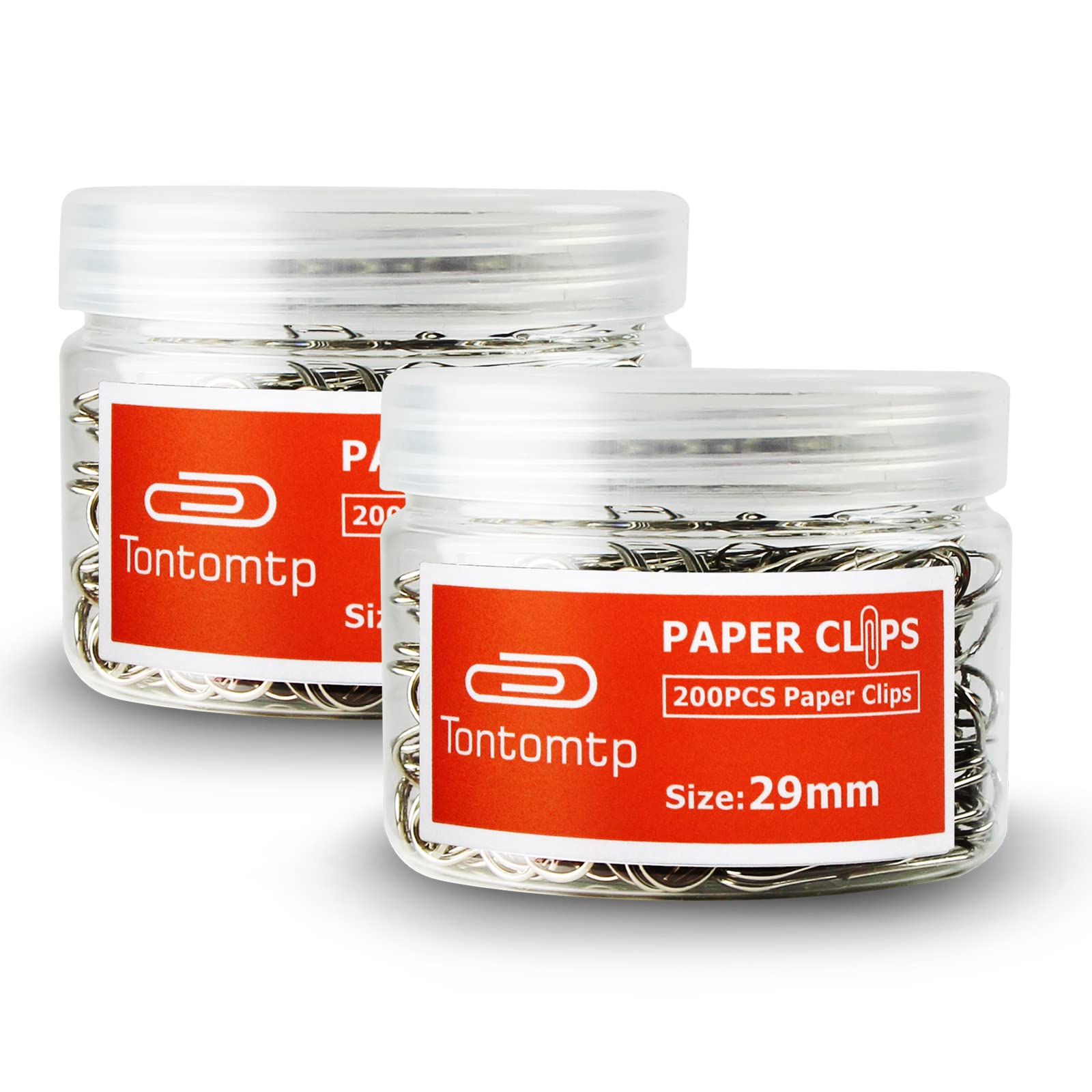 Premium Silver Paper Clips - 2 Pack (29mm Each) for Office, School & Home Organization | Strong Metal Binder Clips for Documents, Notes & DIY Crafts | Perfect for Filing, Gift Wrapping & Creative Projects