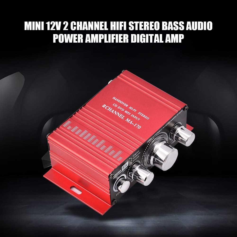 Zerone Mini Power Amplifier for Speakers - Easy Adjustable Gain & Simple Wiring, Single Input DIY Audio Amp for Home Theater, Studio, and Car Audio Systems