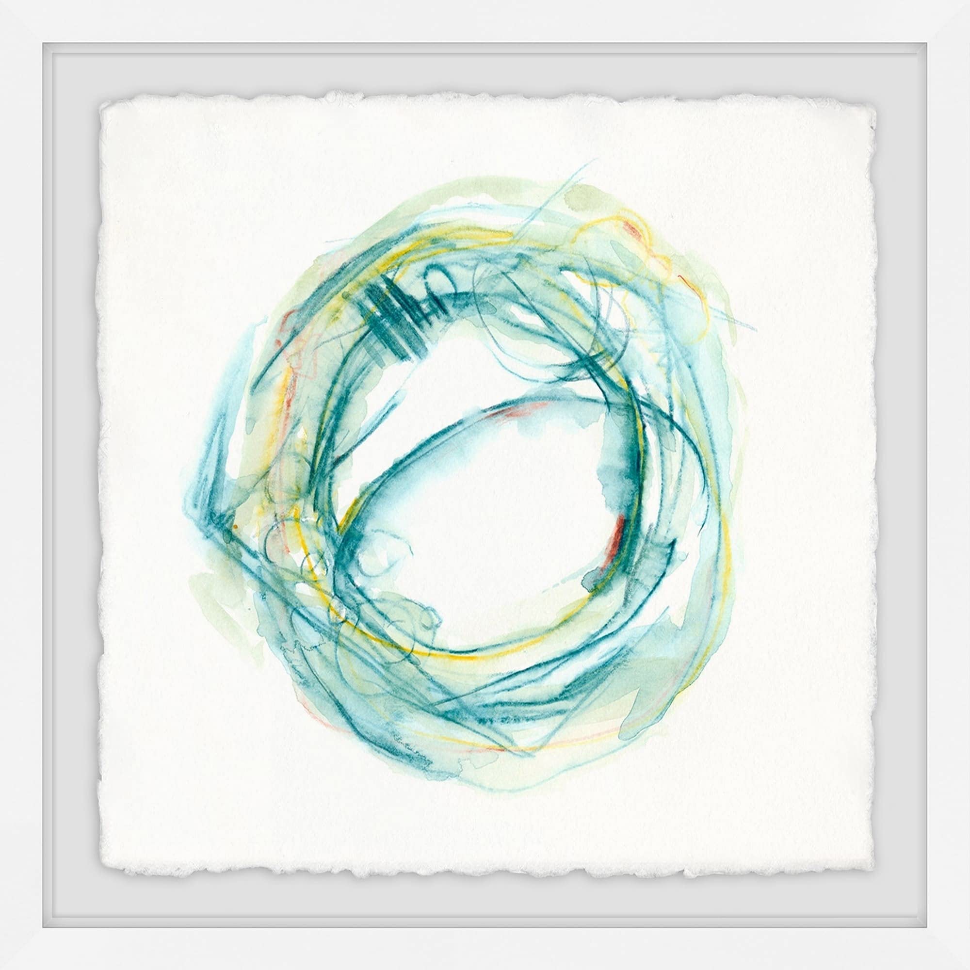 Handmade Orbital Path IV Framed Print 24x24 Inch - Modern Abstract Wall Art for Living Room, Bedroom & Office Decor - Marmont Hill
