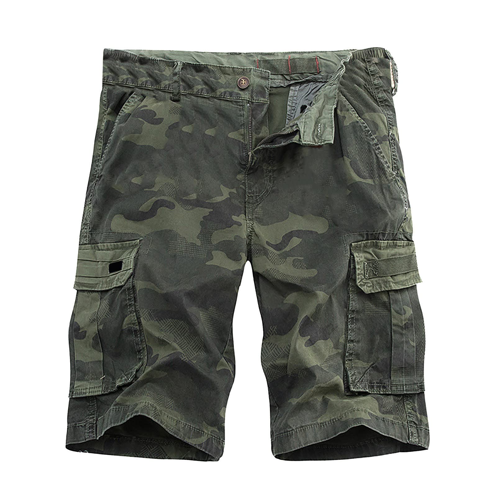 **Men's Cargo Shorts with Pockets - Cotton Breathable Regular Fit Hiking & Tactical Shorts for Sports, Fitness, Outdoor Adventures & Casual Wear**