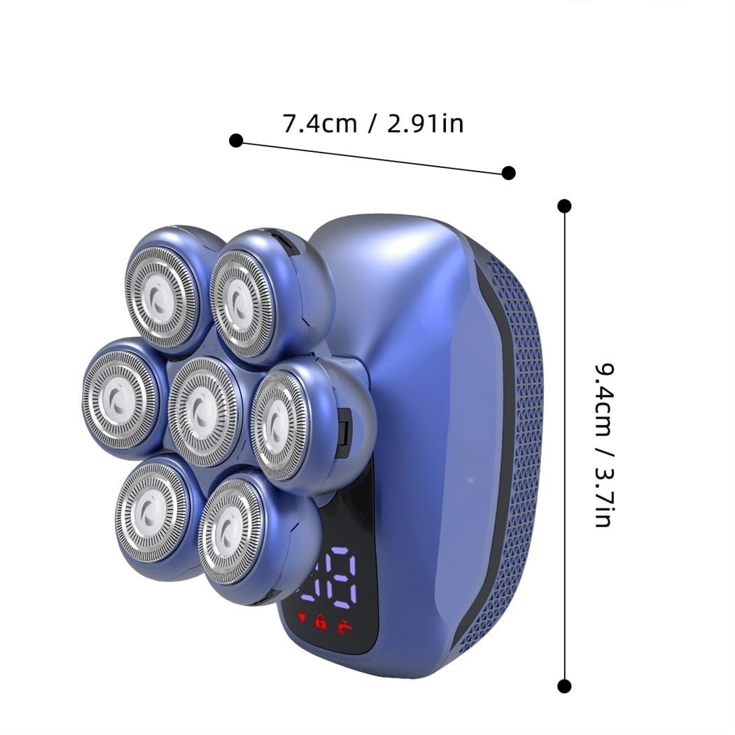 Professional 6-in-1 Electric Head Shaver for Bald Men - 7D Floating Cutter Multi-Functional Hair Trimmer & Shaving Machine - Perfect for Home, Travel and Barber Shop Use