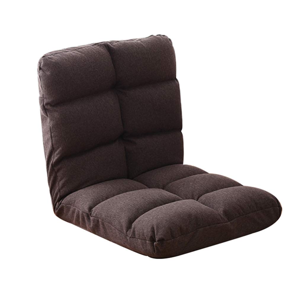 Foldable Floor Chair - Lazy Couch Single Sofa Bed for Living Room, Balcony & Tatami - Thin Recliner (Brown, 115x58x13cm) - Perfect for Small Spaces, Reading Nooks & Relaxation