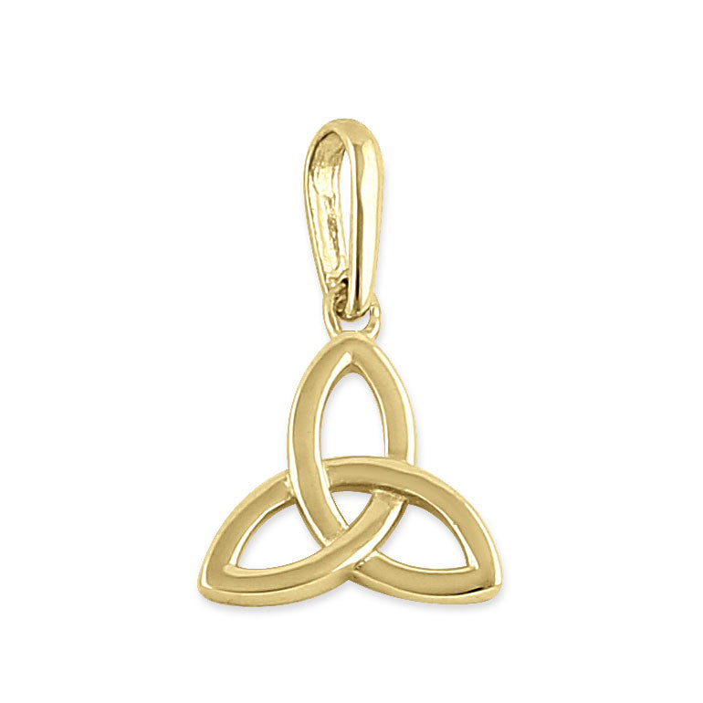 14K Solid Yellow Gold Triquetra Pendant Necklace - Celtic Knot Jewelry for Women, Perfect for Gifts, Everyday Wear & Spiritual Protection