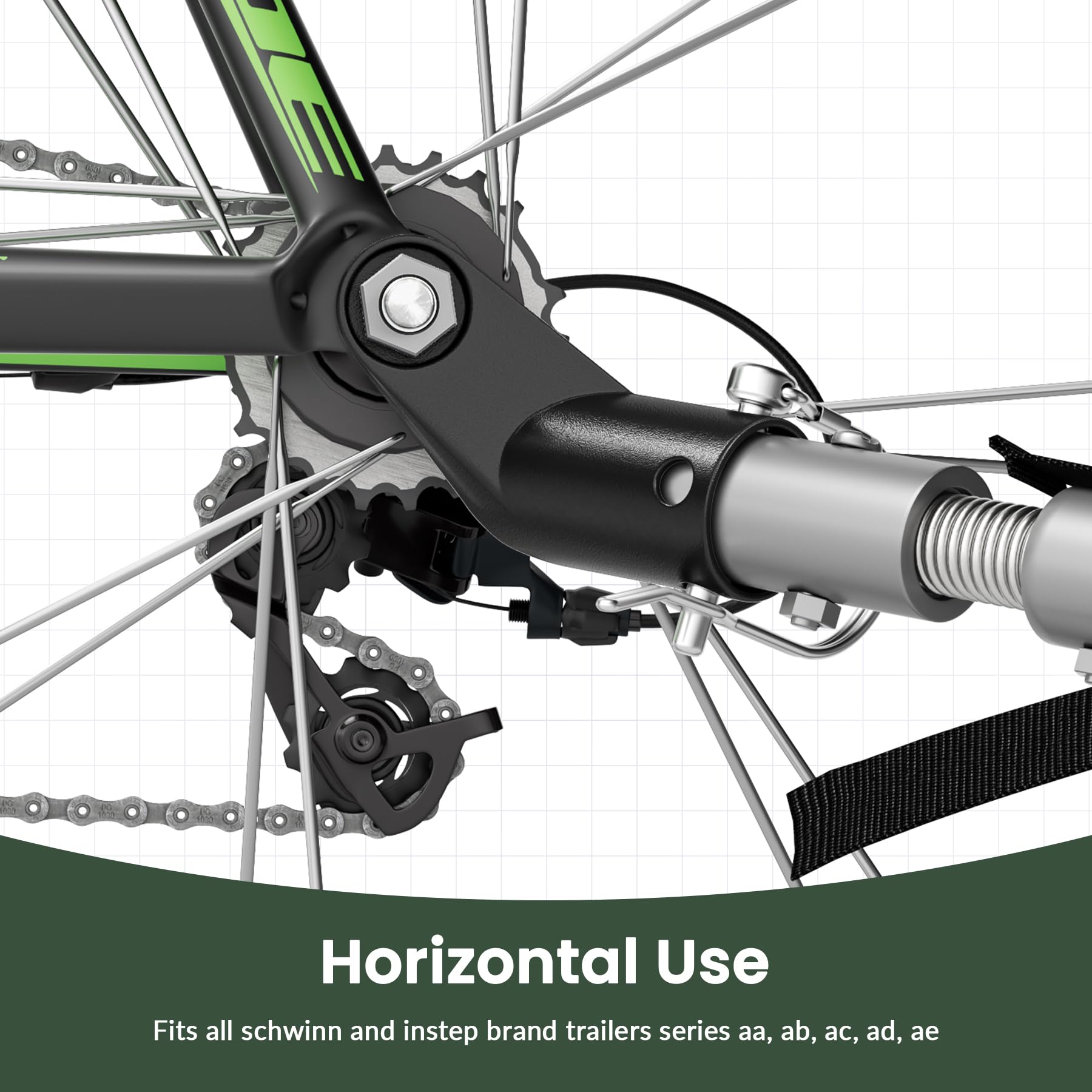 Upgraded Bike Trailer Coupler Attachment for Instep & Schwinn Bicycle Trailers - Universal Bicycle Trailer Hitch & Cargo Carrier Accessory - Perfect for Family Rides, Grocery Hauling & Outdoor Adventures